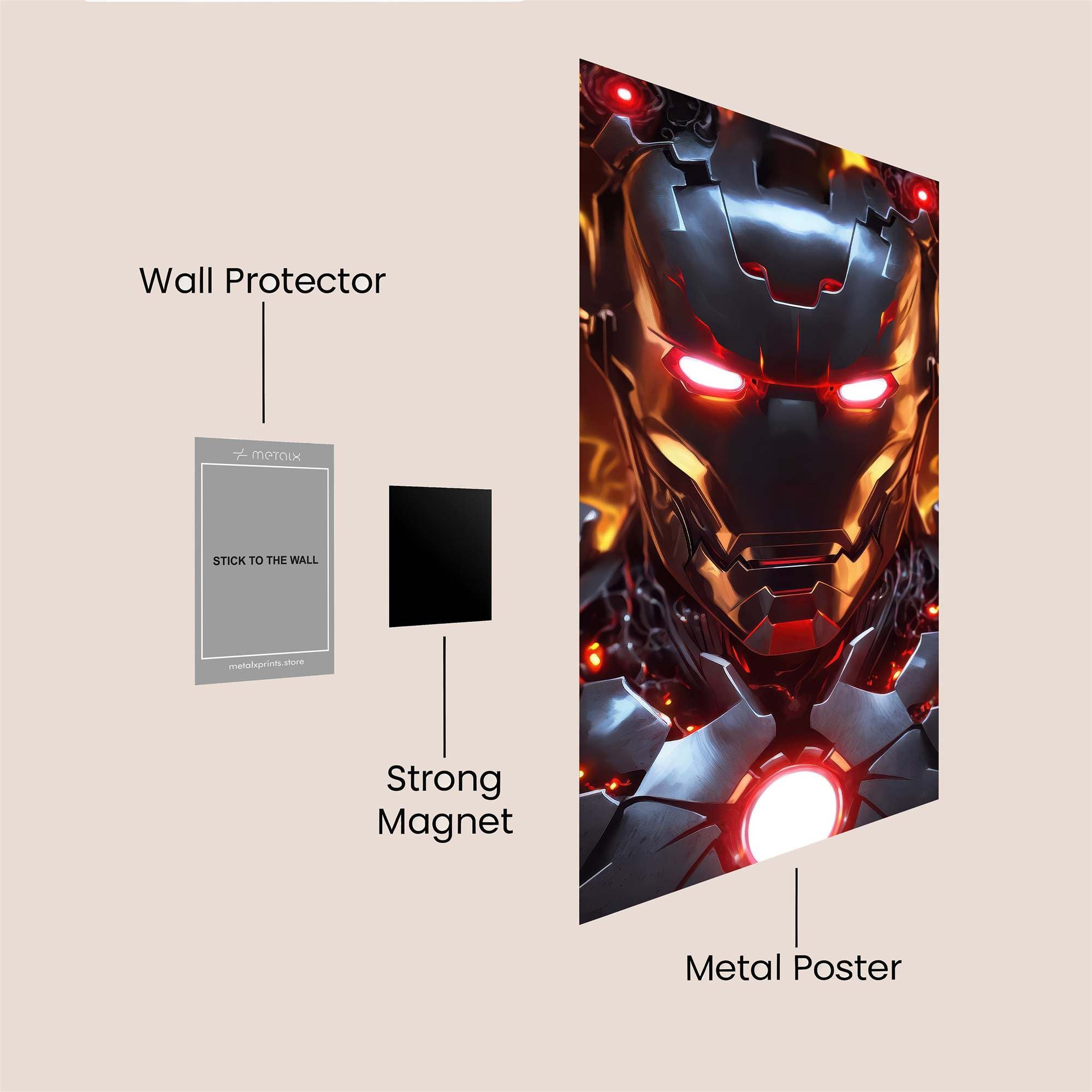 Iron Inferno Safe Wall Magnetic / M