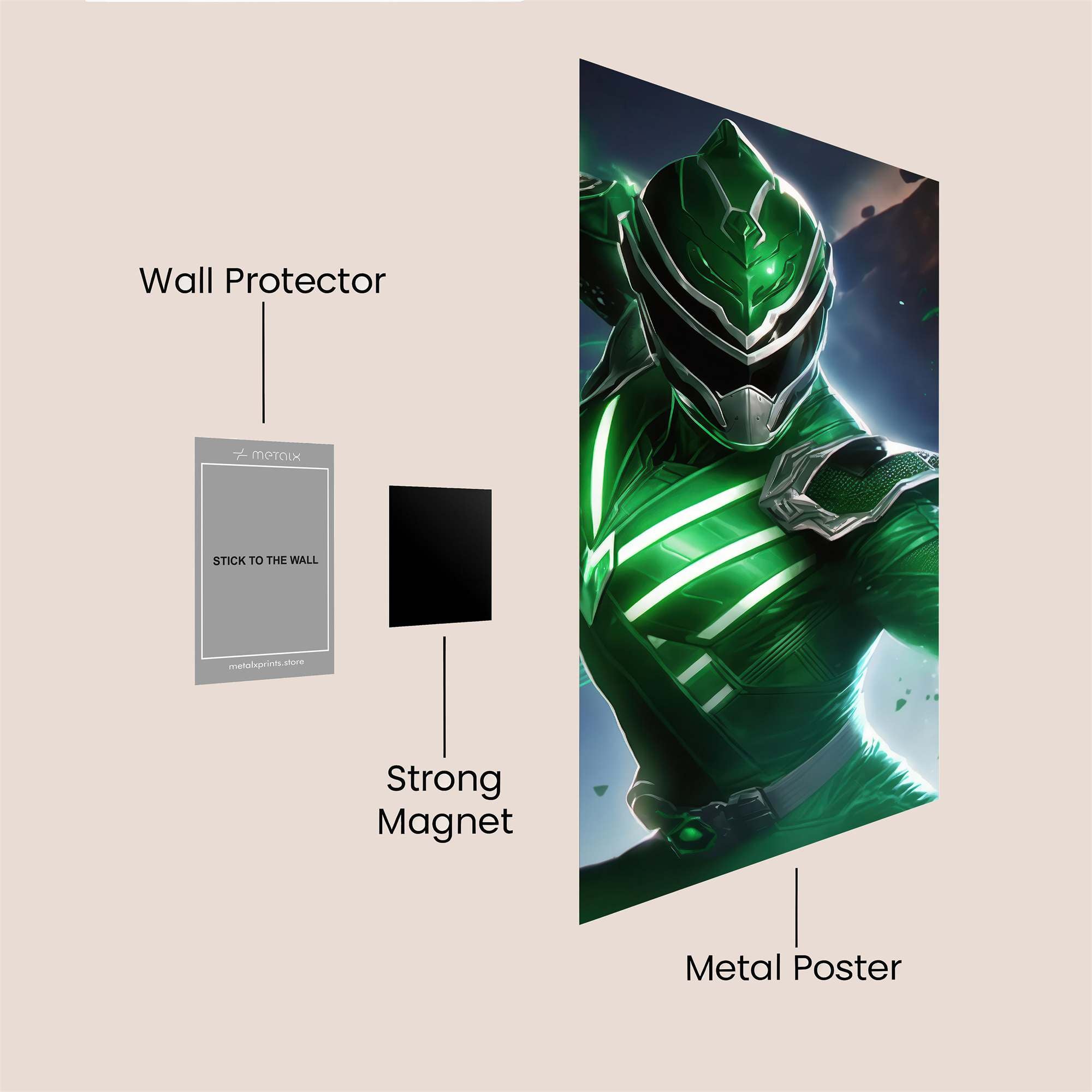 Emerald Surge Safe Wall Magnetic / M
