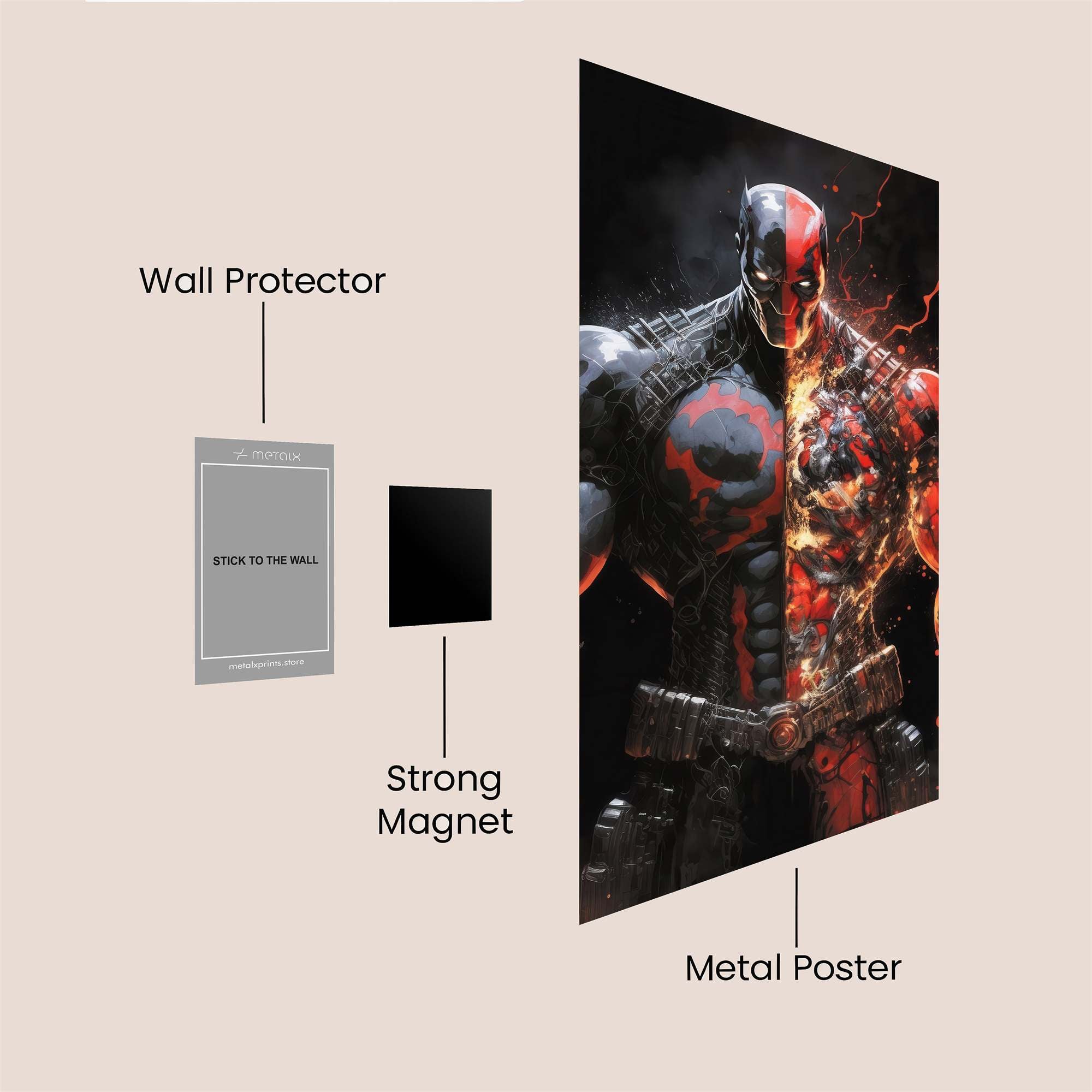 Deadpool Inferno Safe Wall Magnetic / M