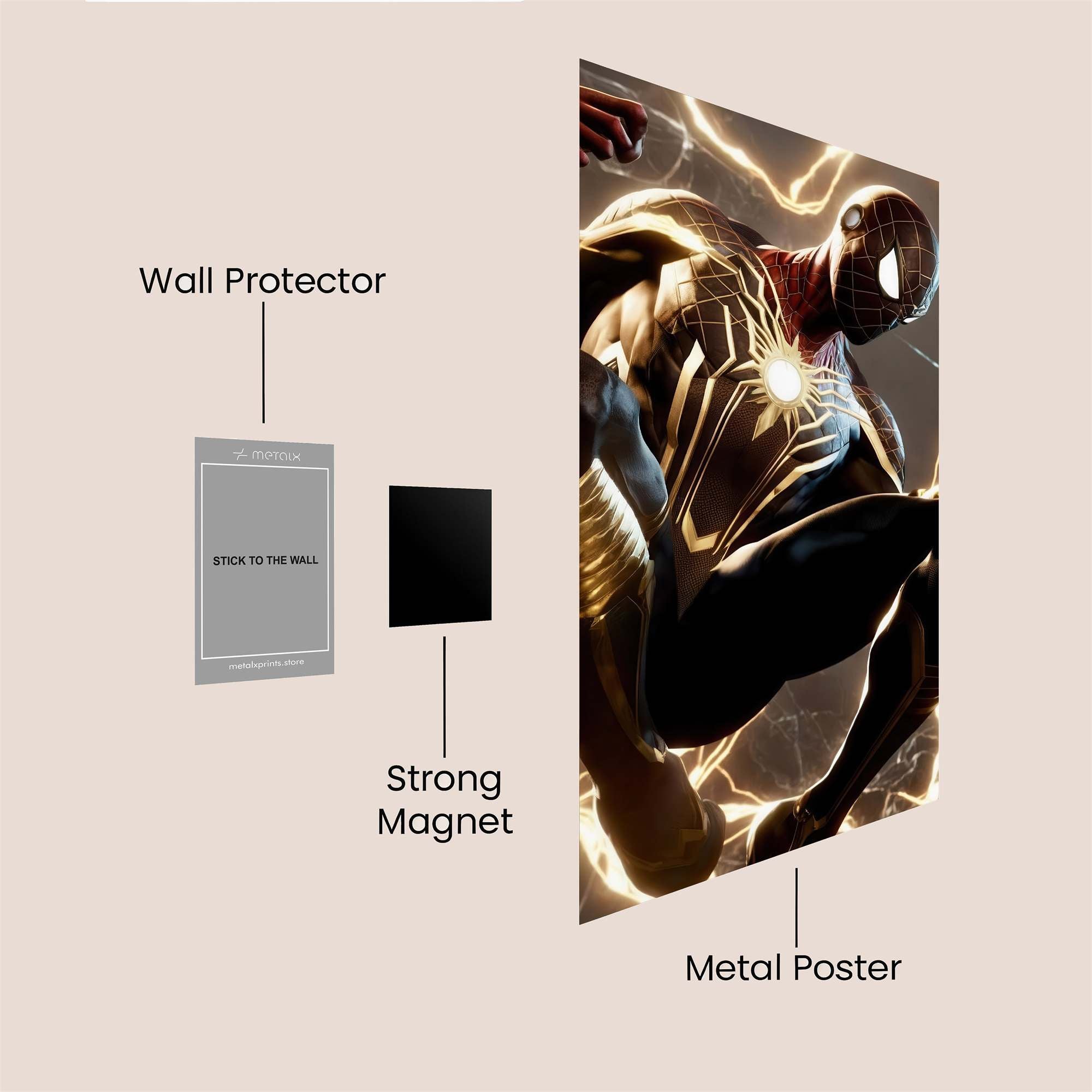 Spider-Man Surge Safe Wall Magnetic / M