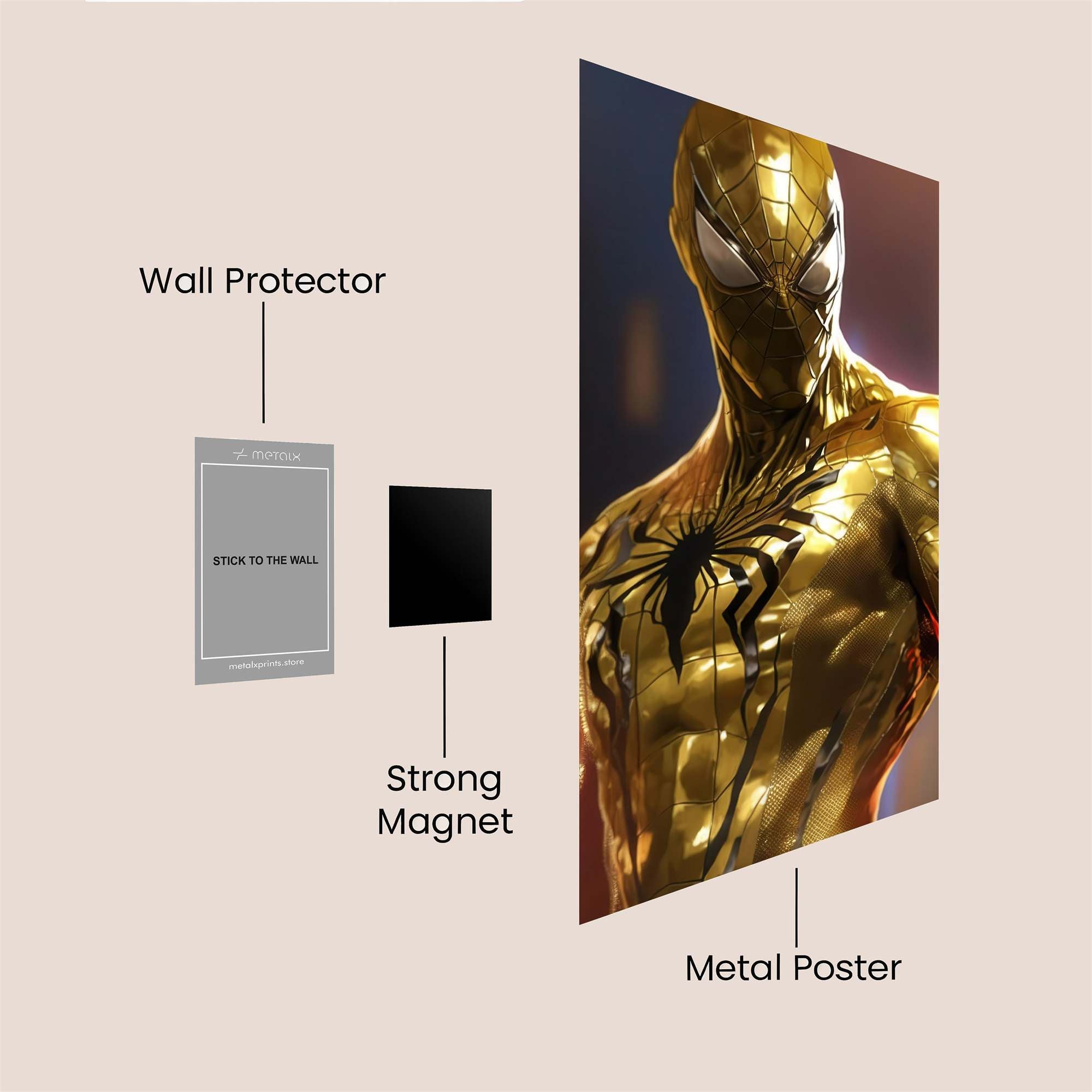Golden Vigilance Safe Wall Magnetic / M