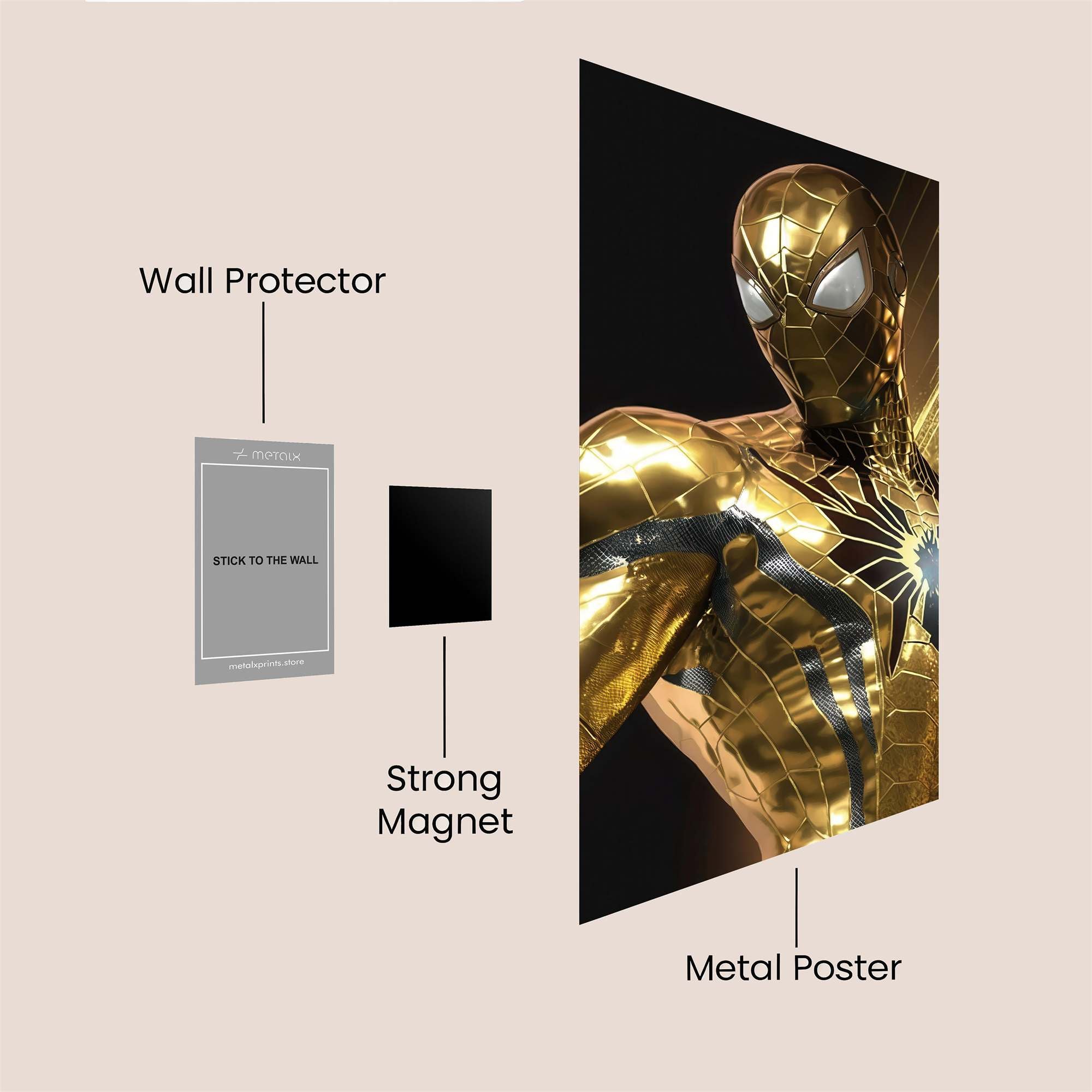 Golden Avenger Safe Wall Magnetic / M