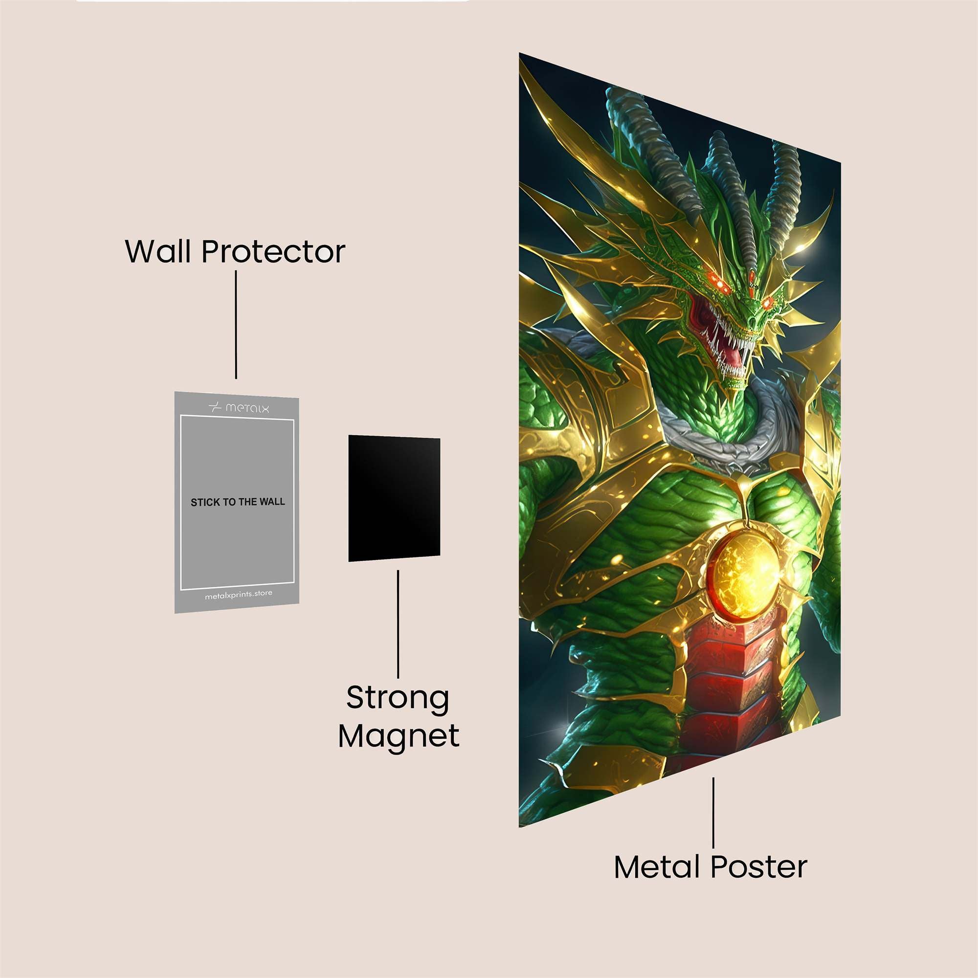Draconic Majesty Safe Wall Magnetic / M