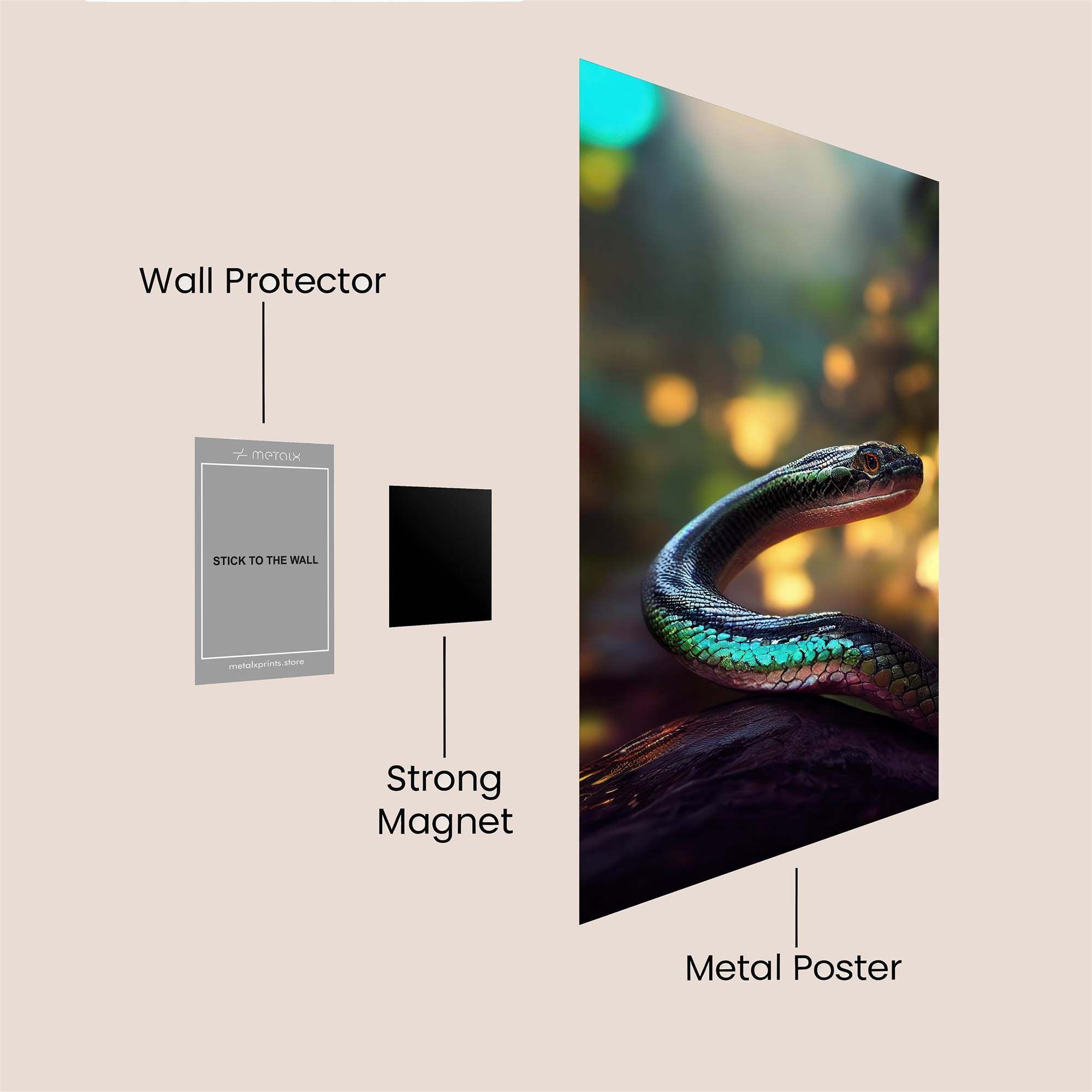 Serpent Elegance Safe Wall Magnetic / M