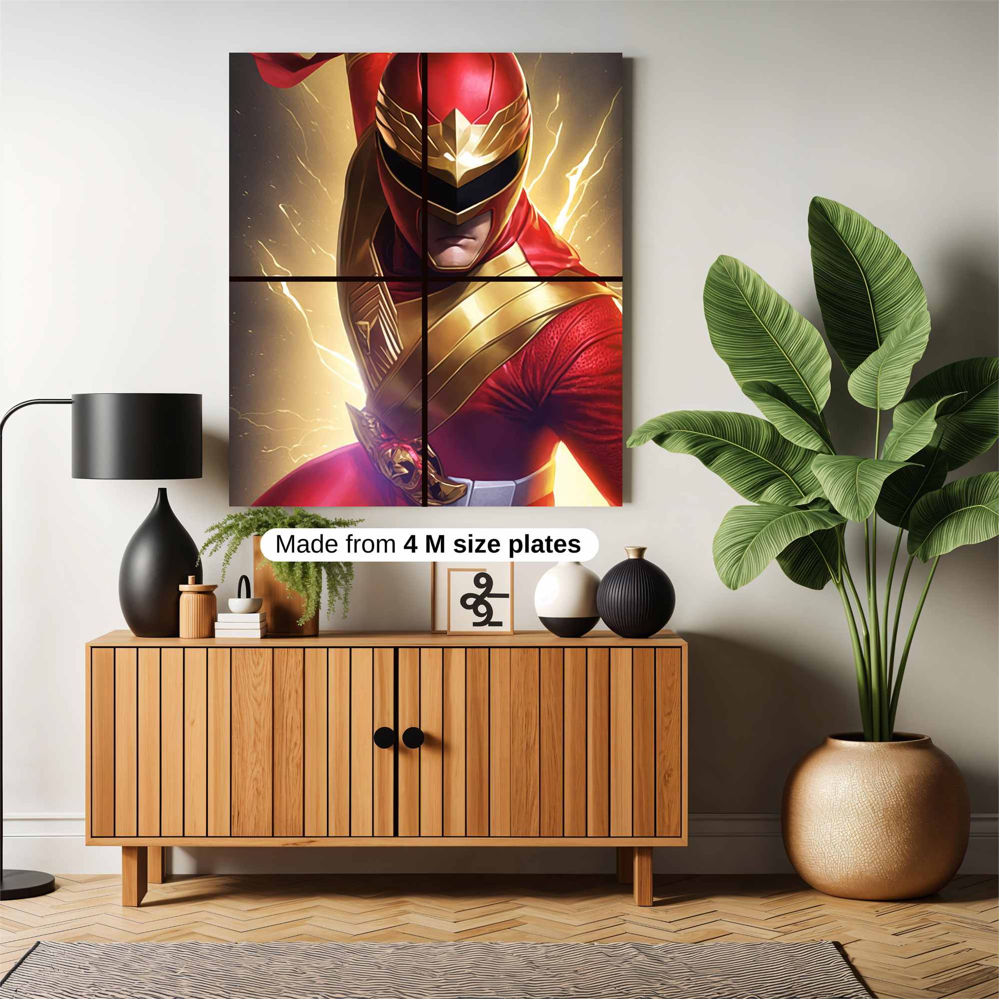 Red Lightning Safe Wall Magnetic / M