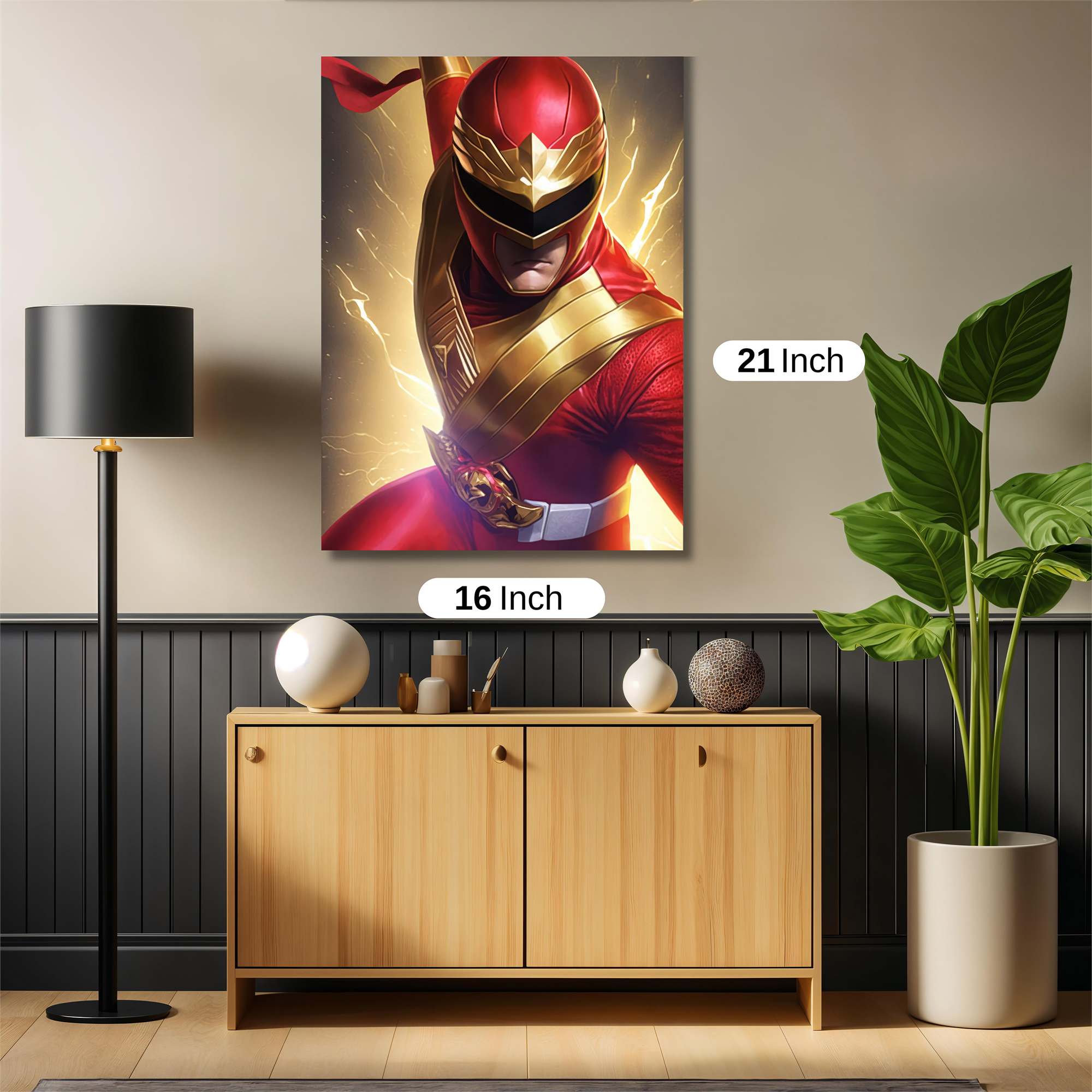 Red Lightning Safe Wall Magnetic / M