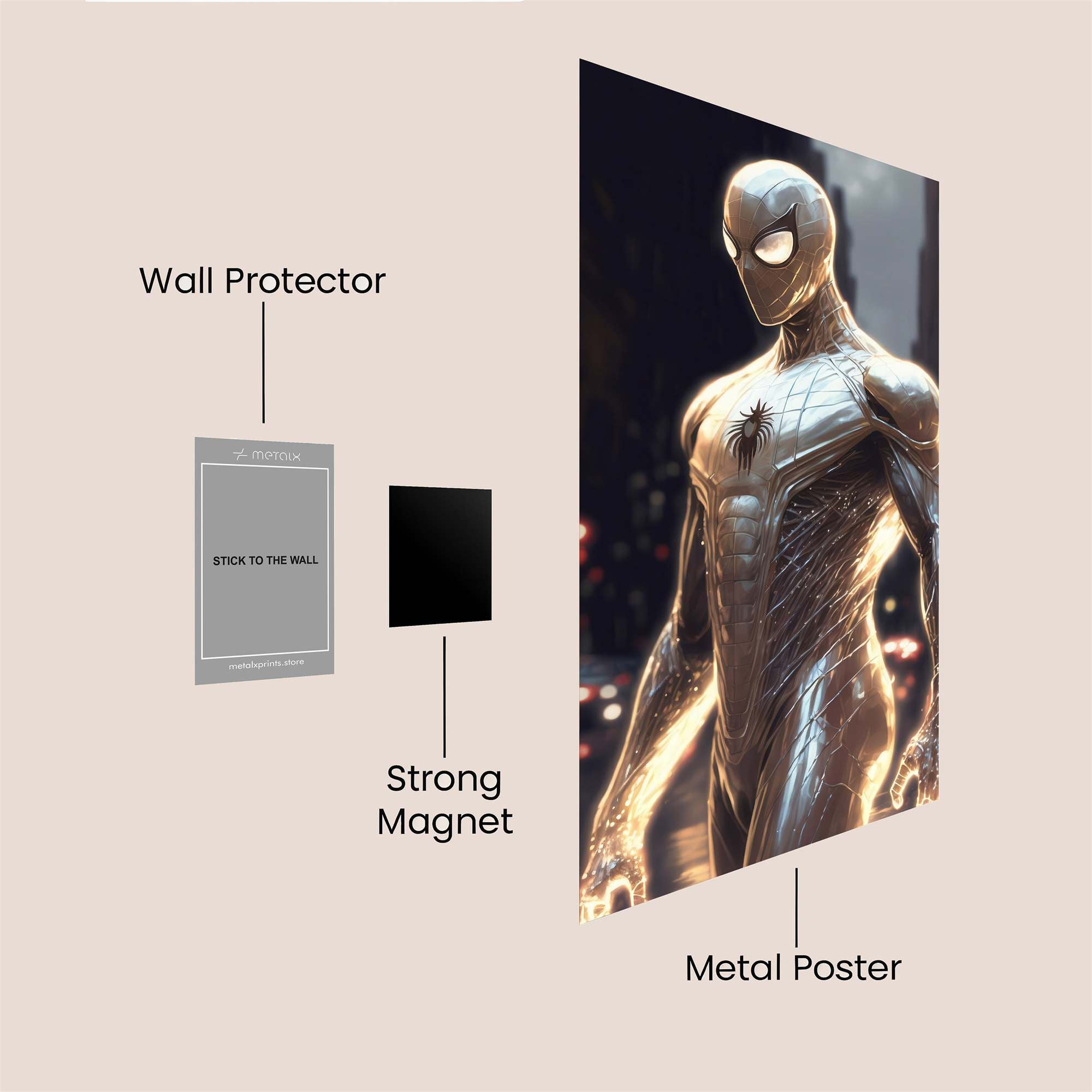 Spider-Man Luminous Safe Wall Magnetic / M