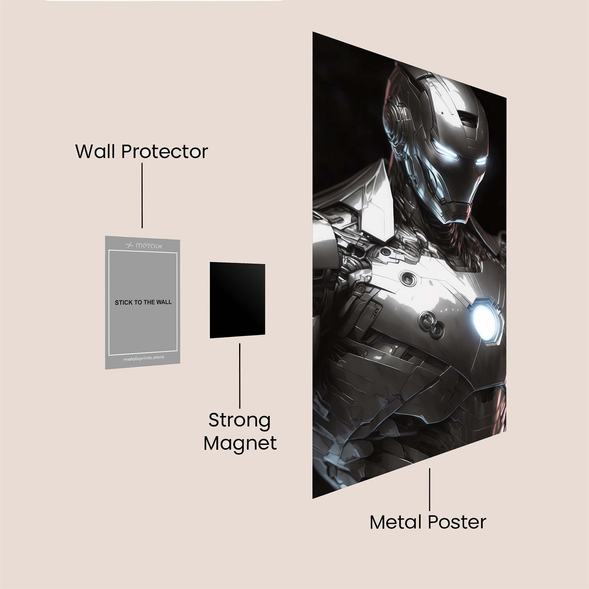 Ironman Luminescence Safe Wall Magnetic / M