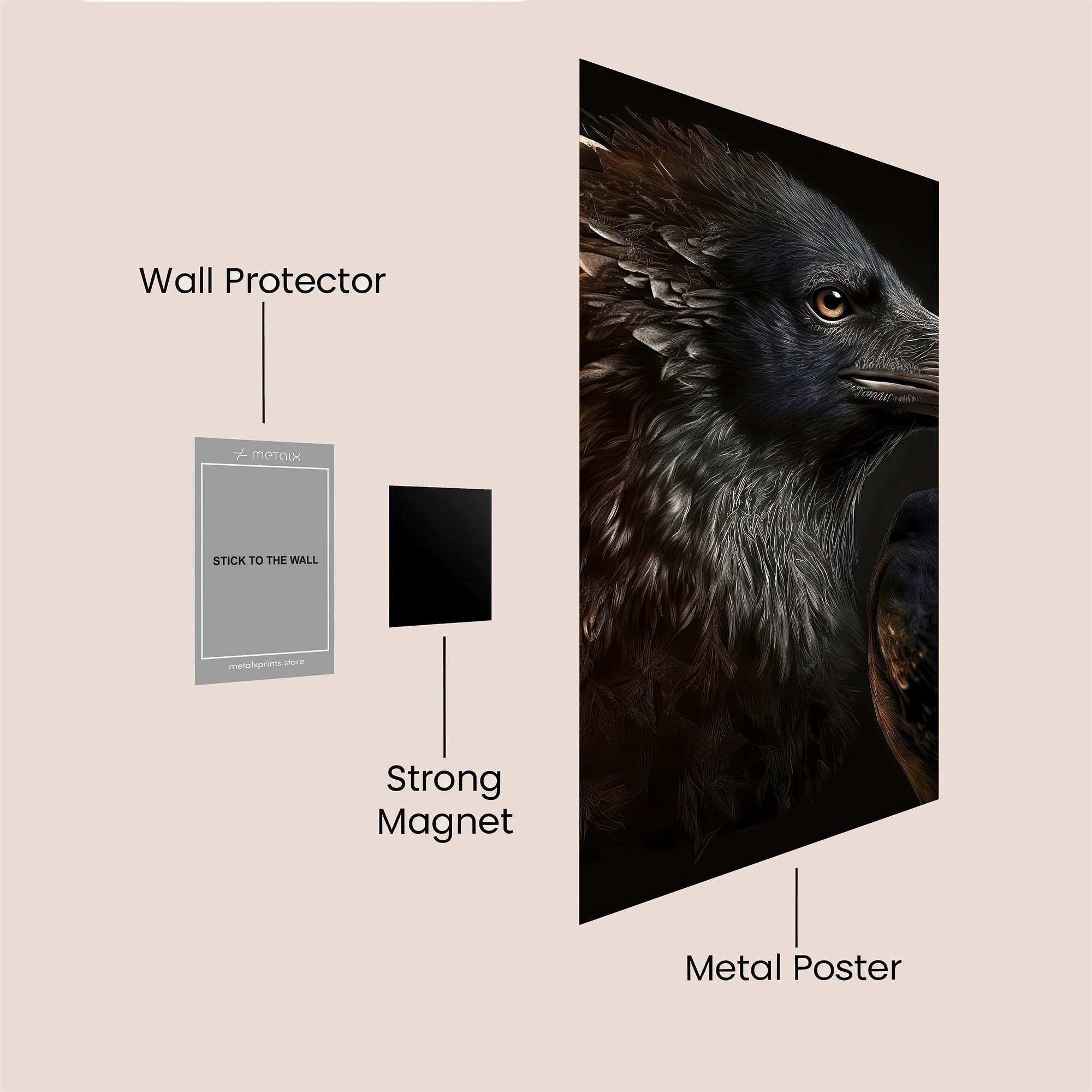 Raven Majesty Safe Wall Magnetic / M
