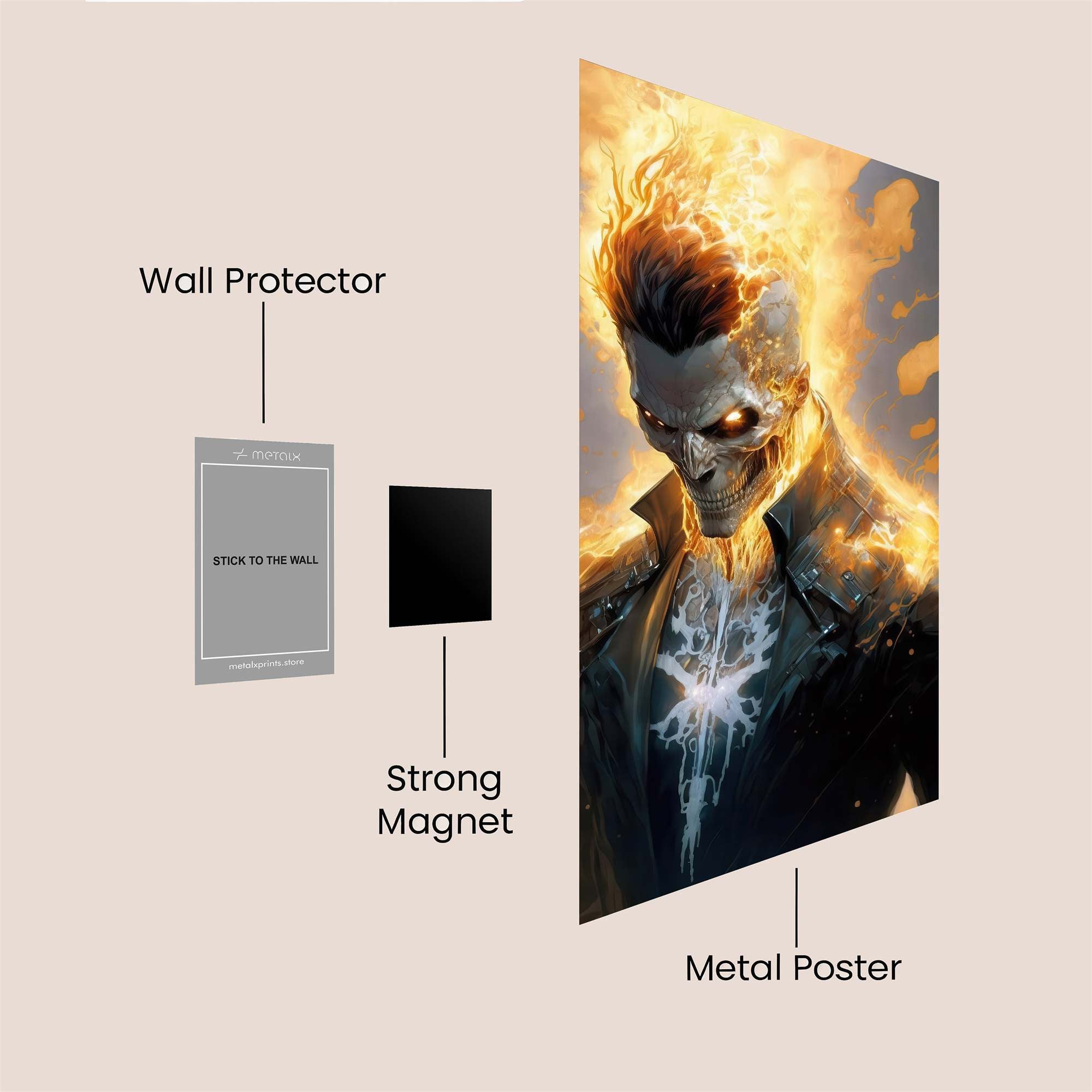 Ghost Blaze Safe Wall Magnetic / M