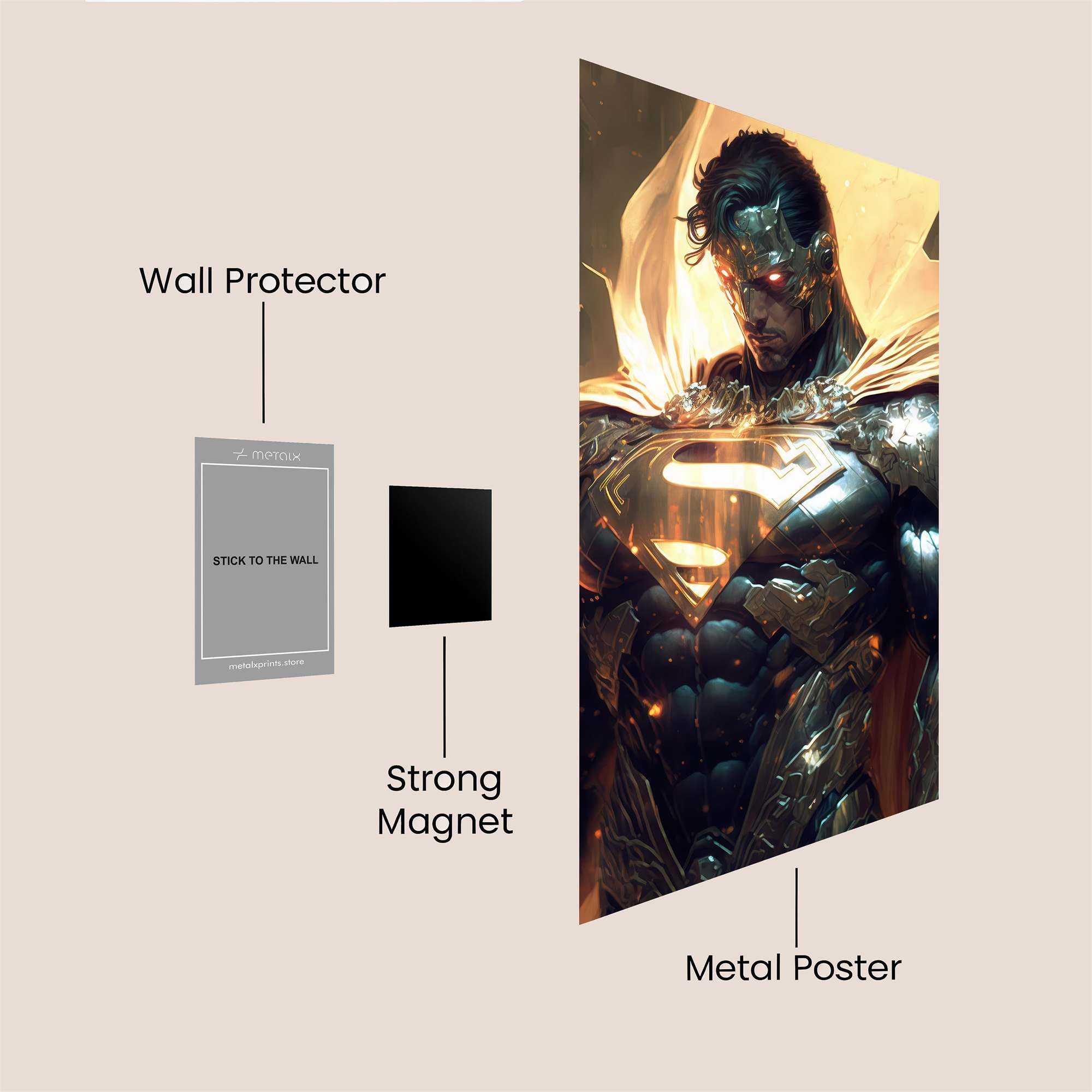 Superman Ascendant Safe Wall Magnetic / M