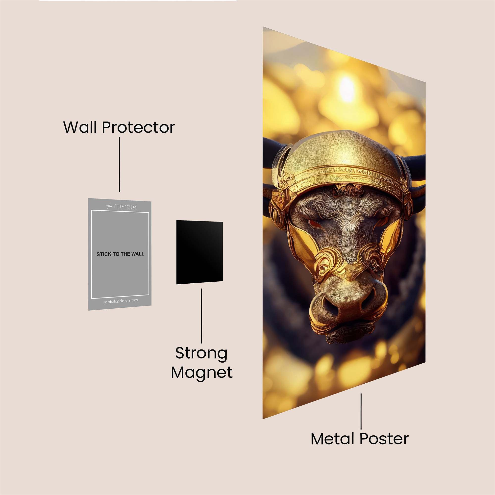 Golden Defiance Safe Wall Magnetic / M