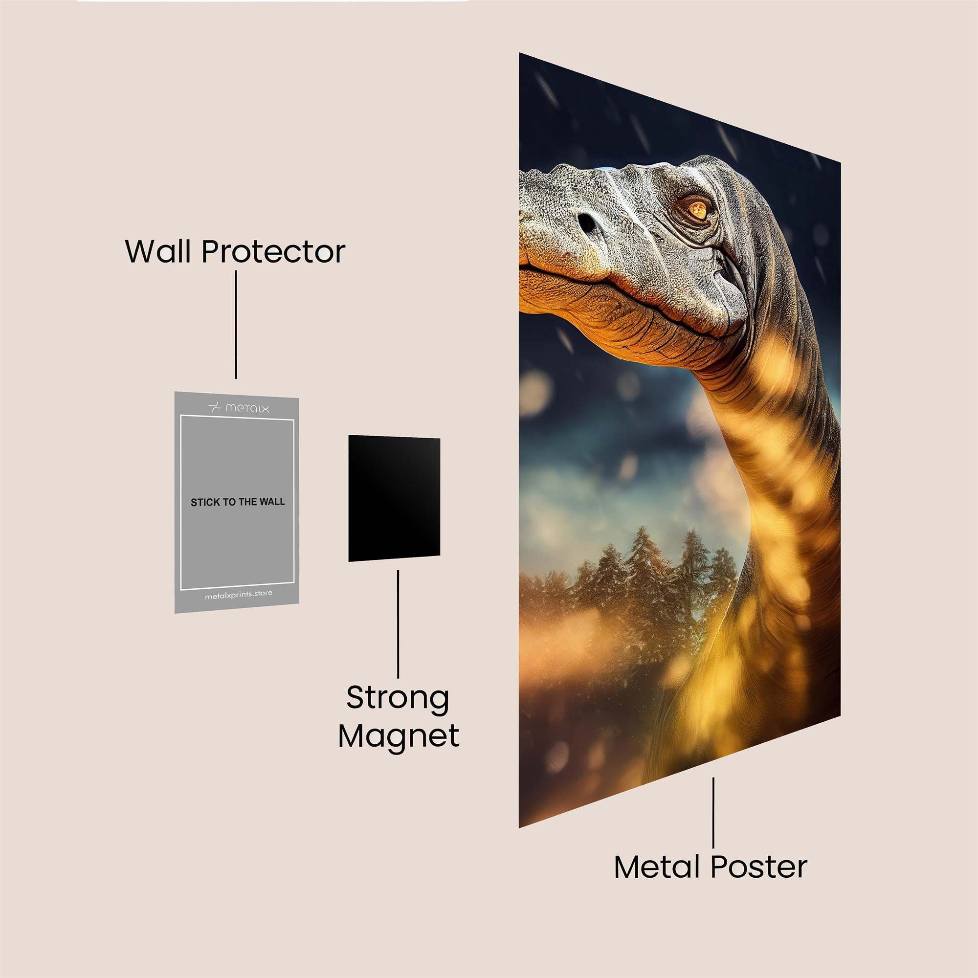 Dinosaur Majesty Safe Wall Magnetic / M