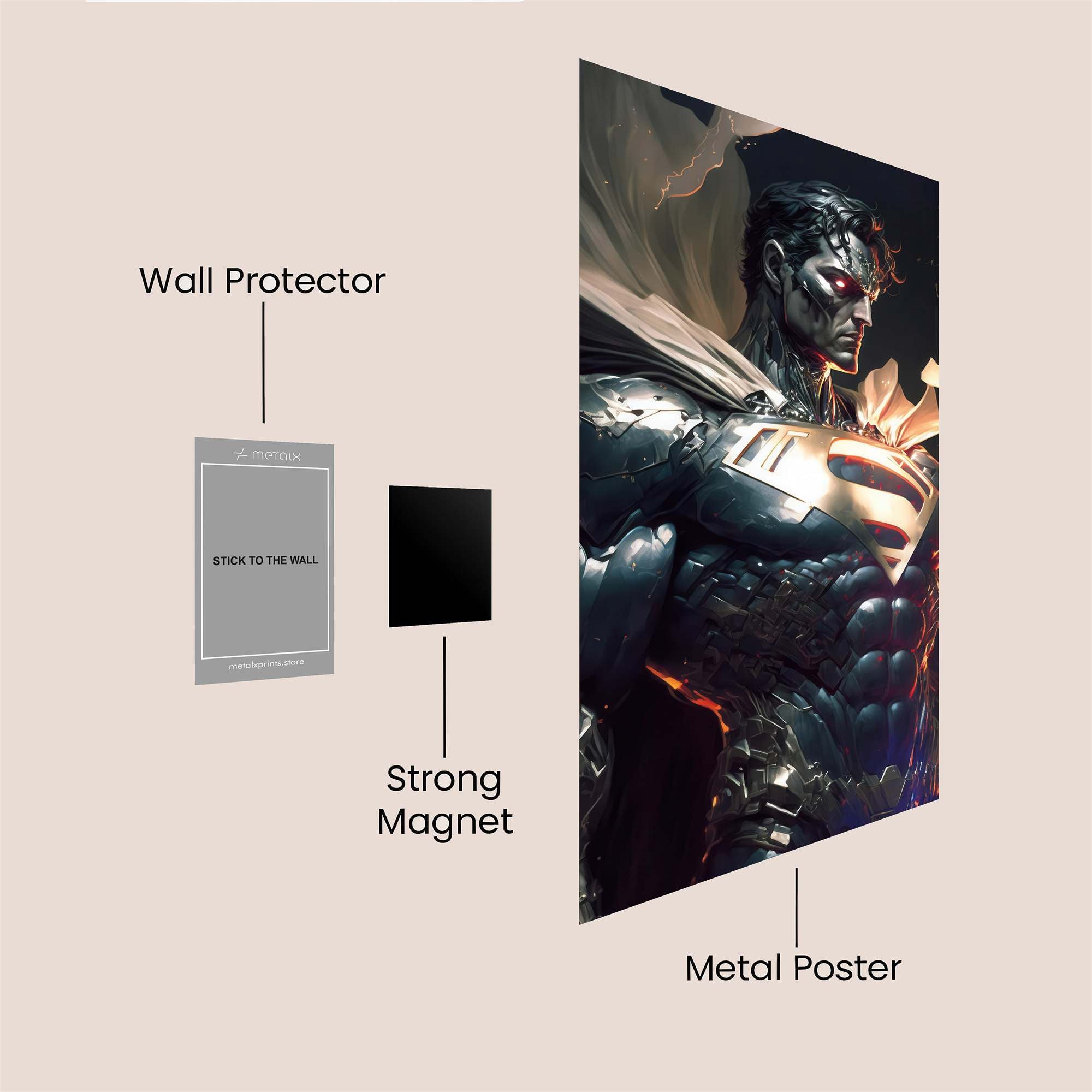 Superman Resurgence Safe Wall Magnetic / M