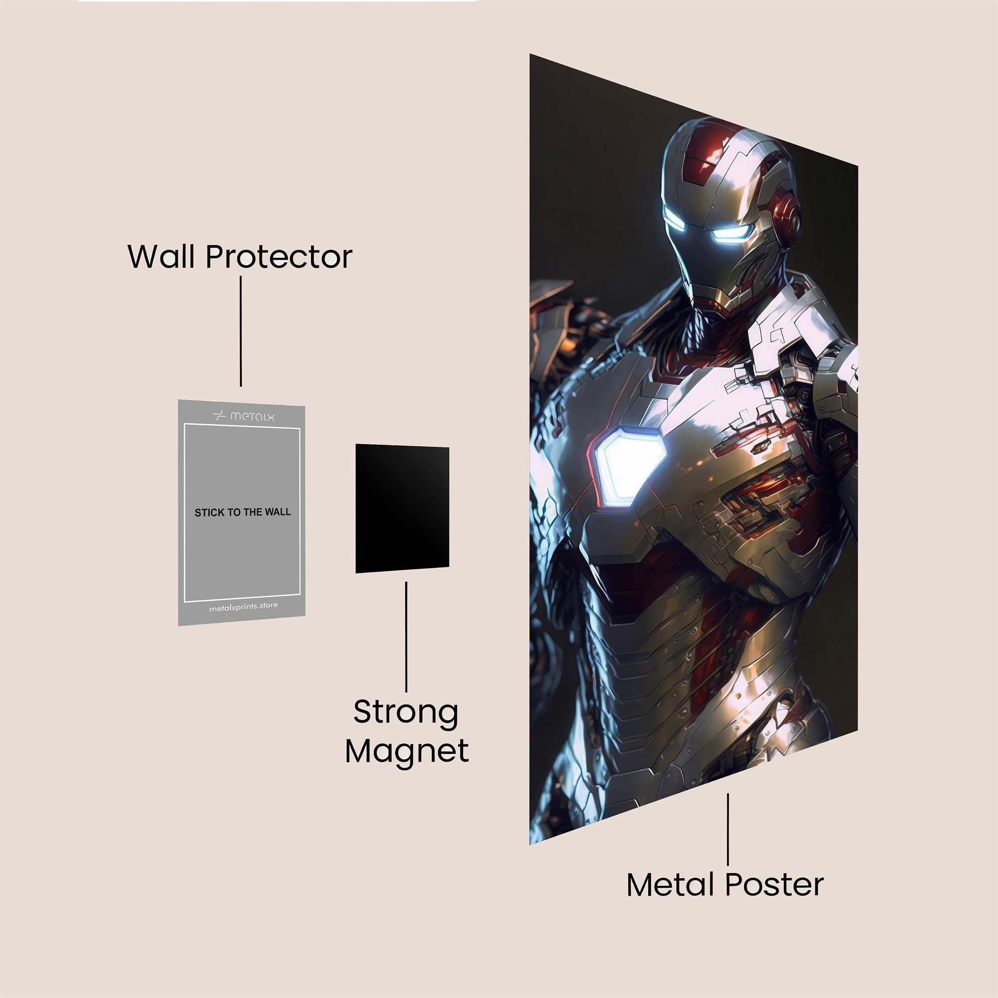 Ironman Awe Safe Wall Magnetic / M