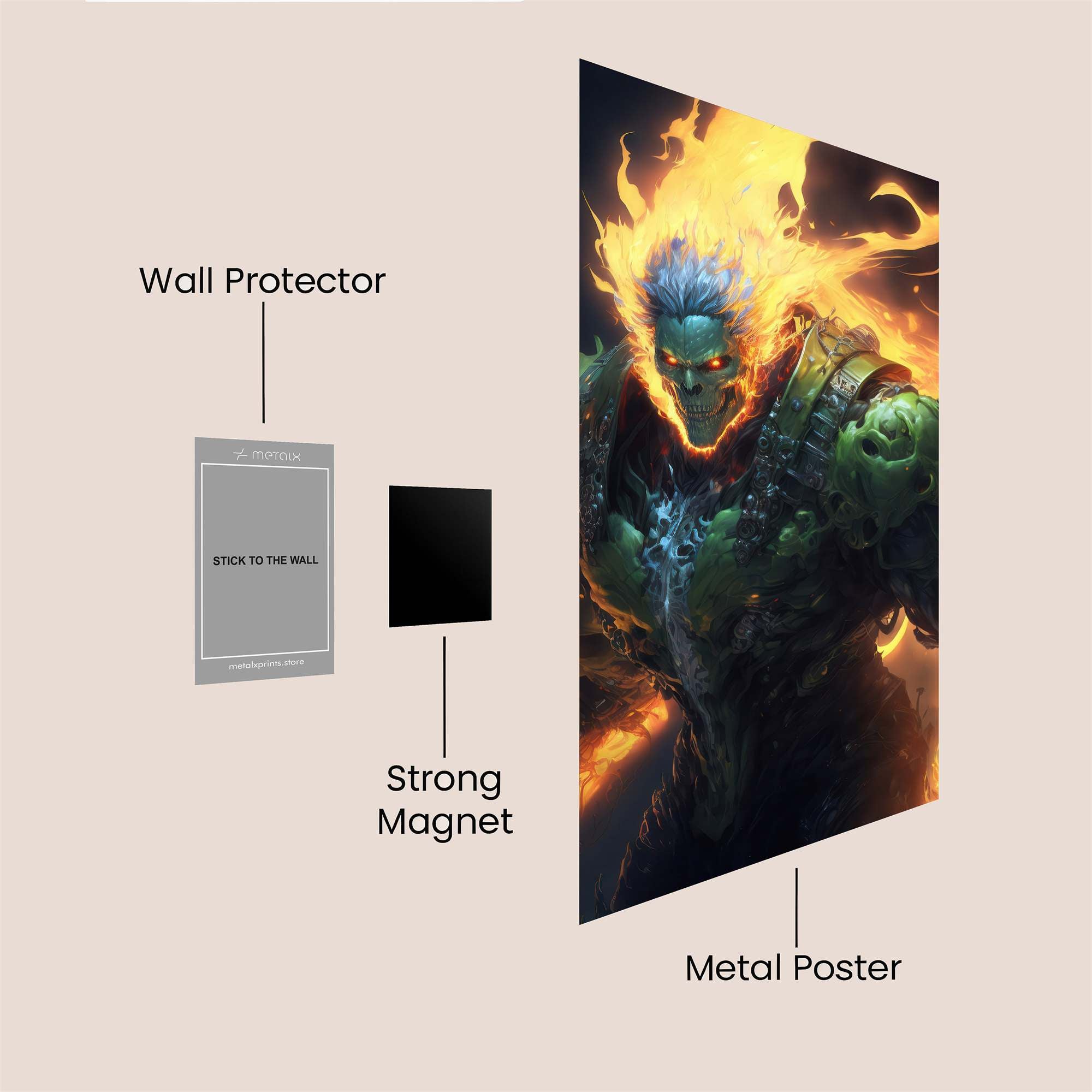 Fiery Titan Safe Wall Magnetic / M