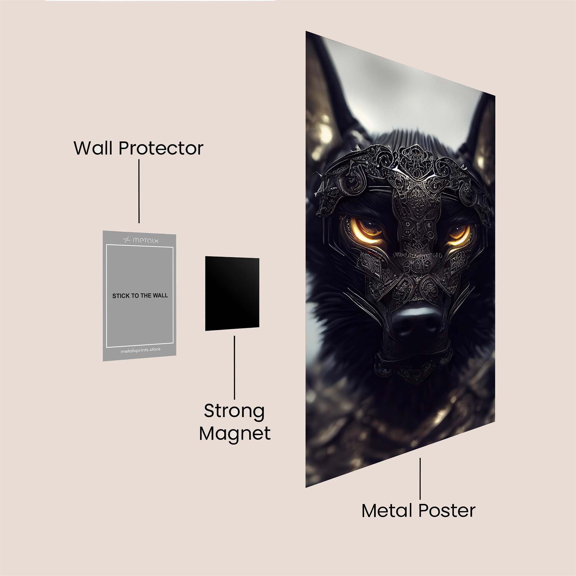 Metallic Sentinel Safe Wall Magnetic / M