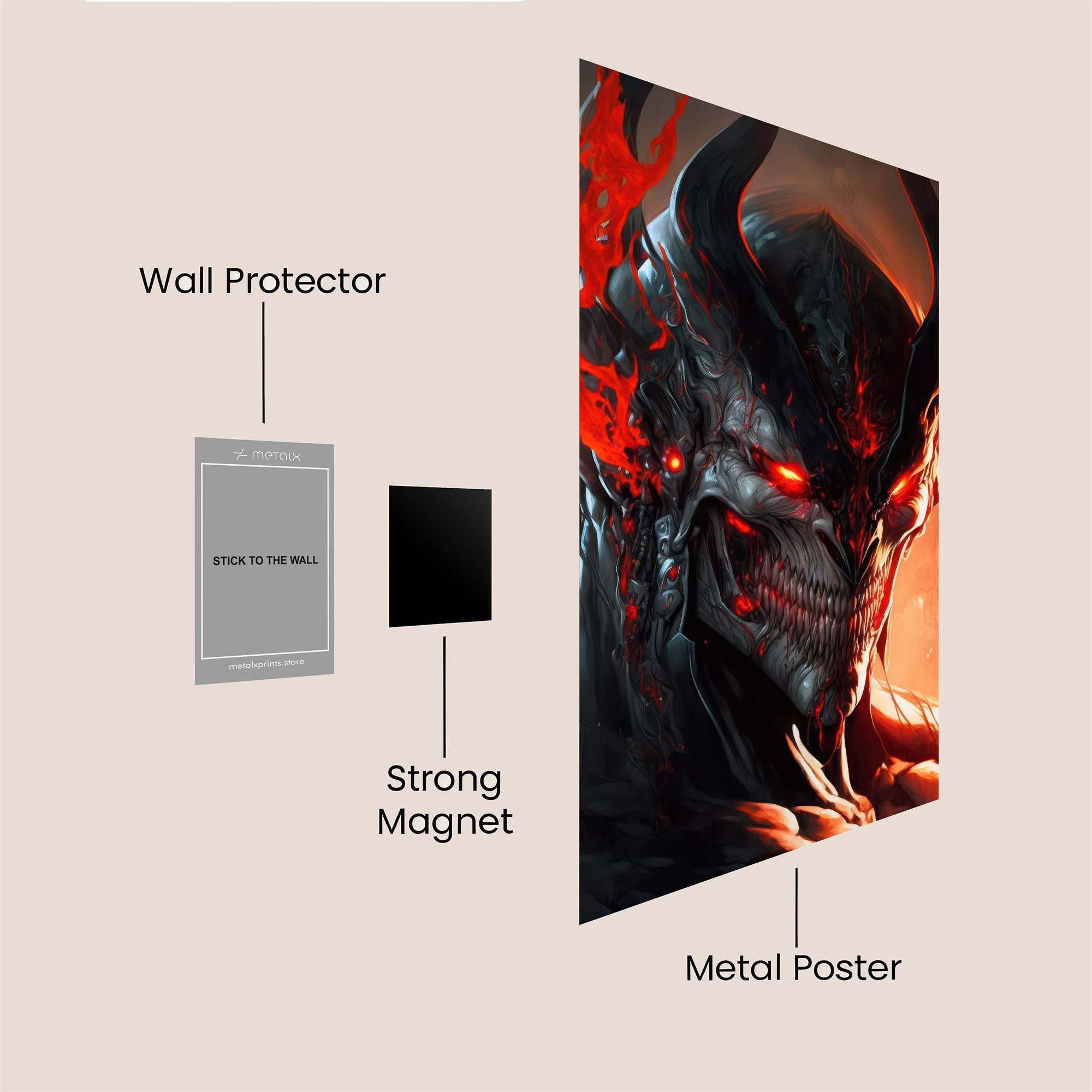 Infernal Blaze Safe Wall Magnetic / M