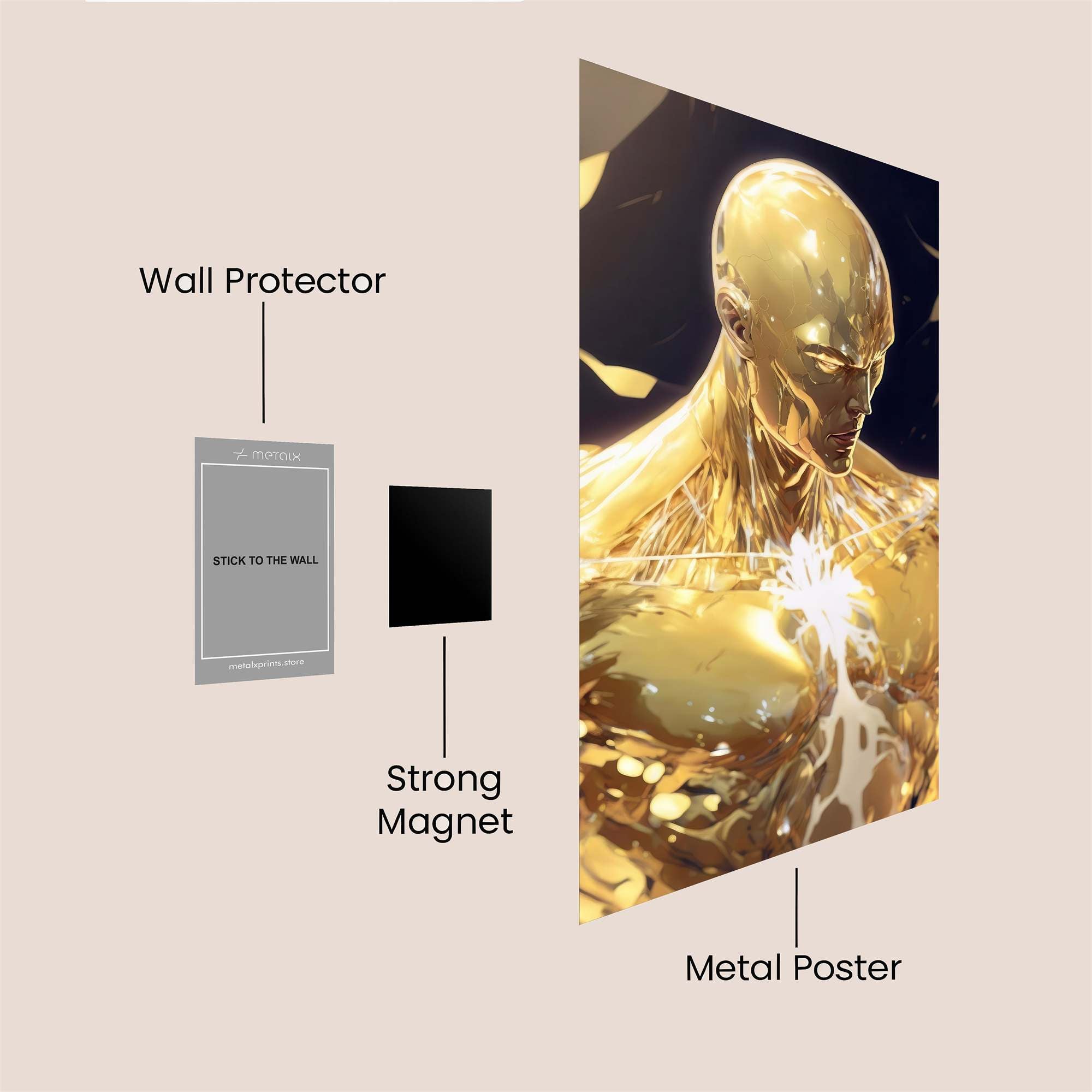 Gold Sentinel Safe Wall Magnetic / M