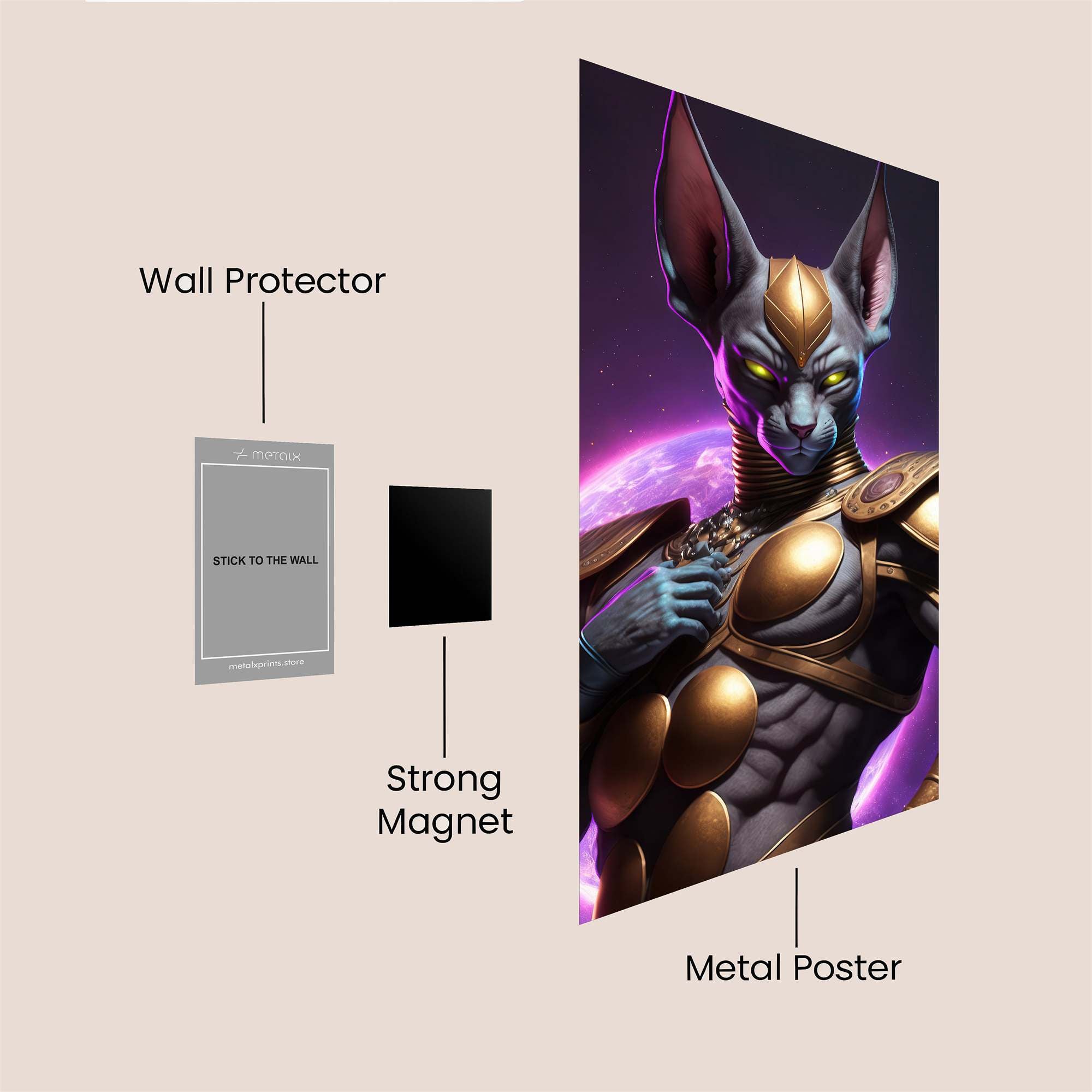 Cosmic Feline Safe Wall Magnetic / M