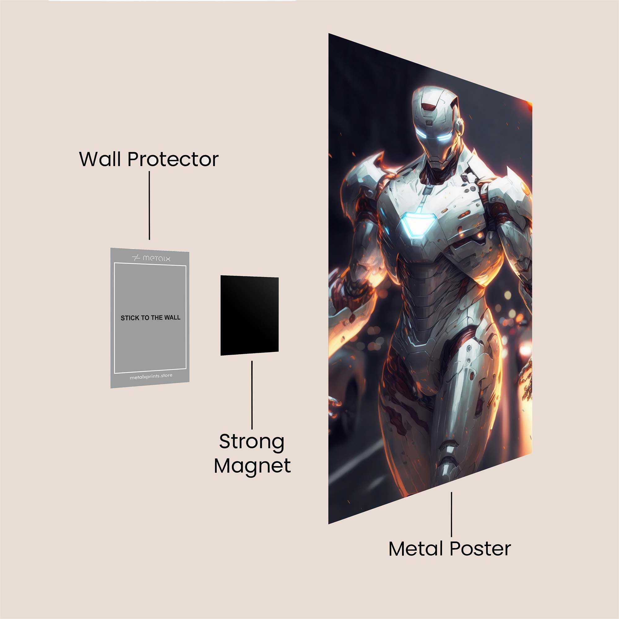 Iron Awe Safe Wall Magnetic / M