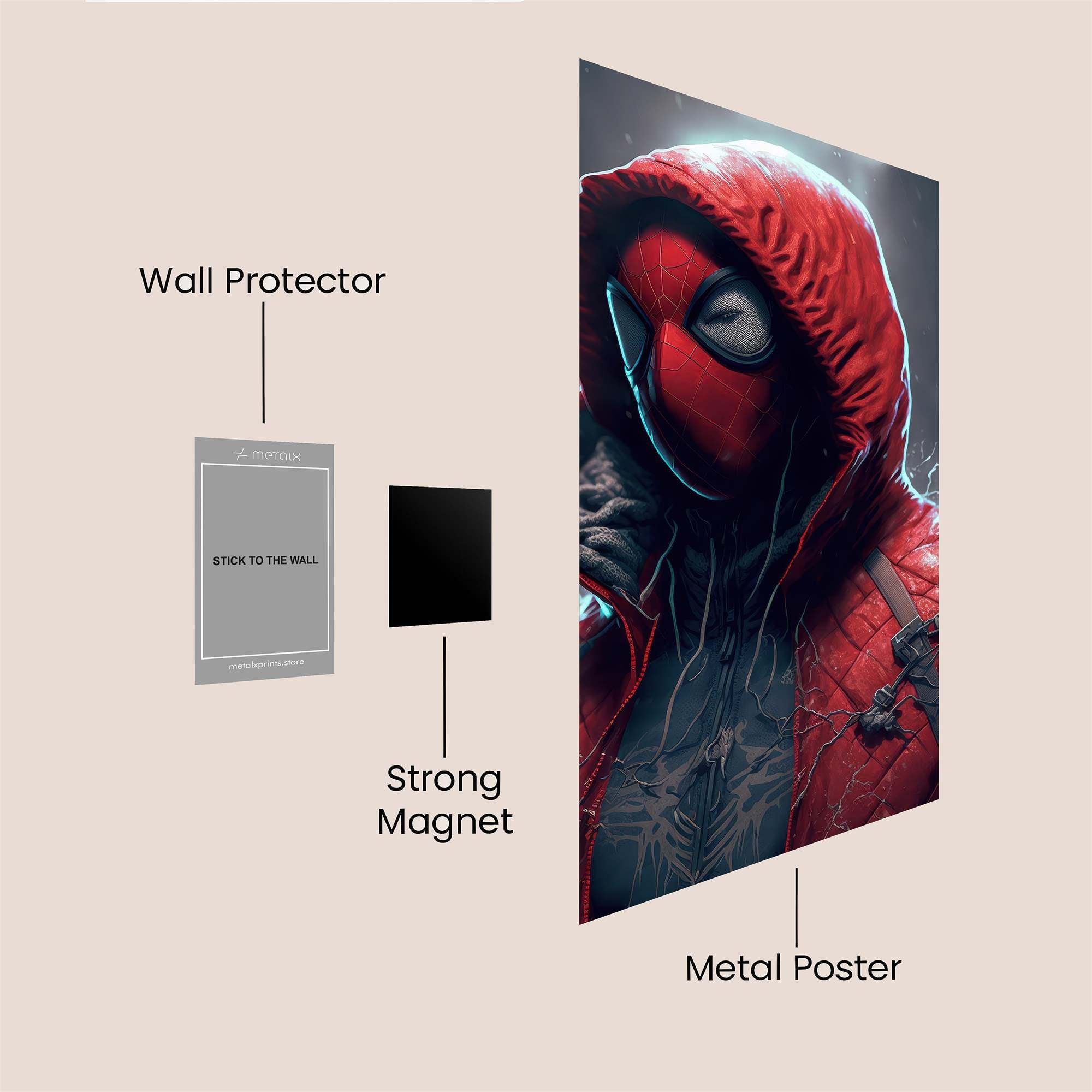 Spider Resilience Safe Wall Magnetic / M