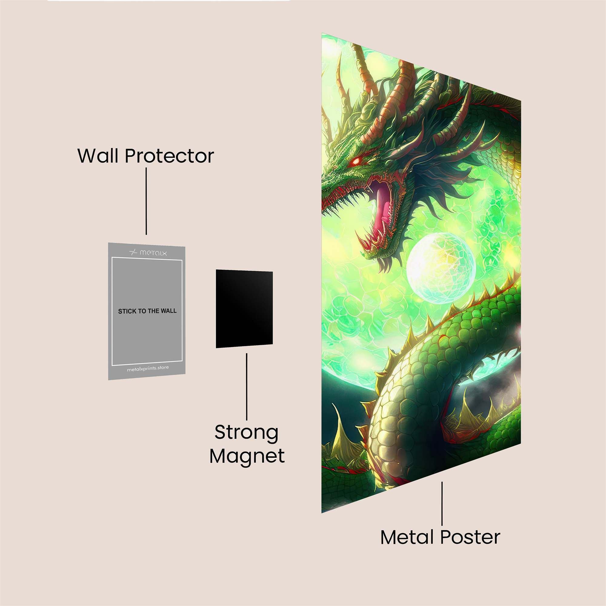 Dragon Luminescence Safe Wall Magnetic / M