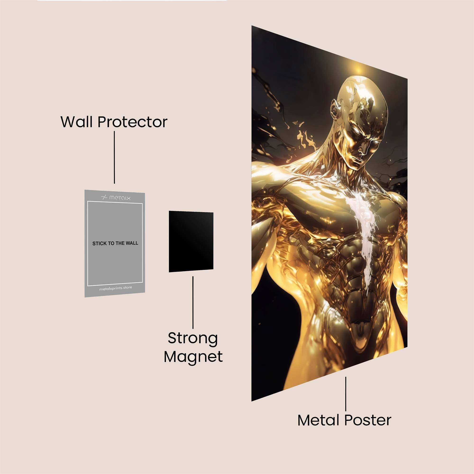 Golden Ascendancy Safe Wall Magnetic / M