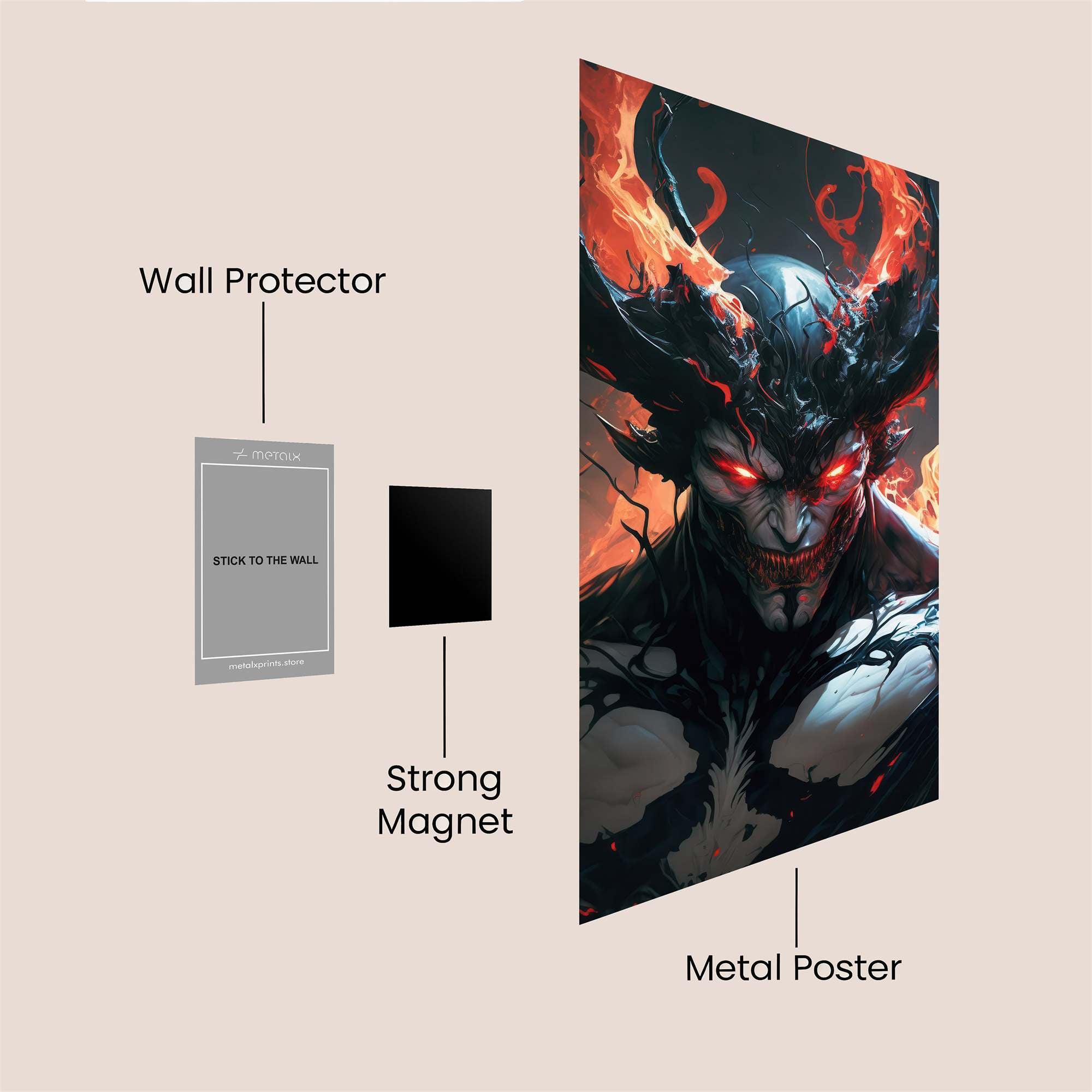 Infernal Blaze Safe Wall Magnetic / M