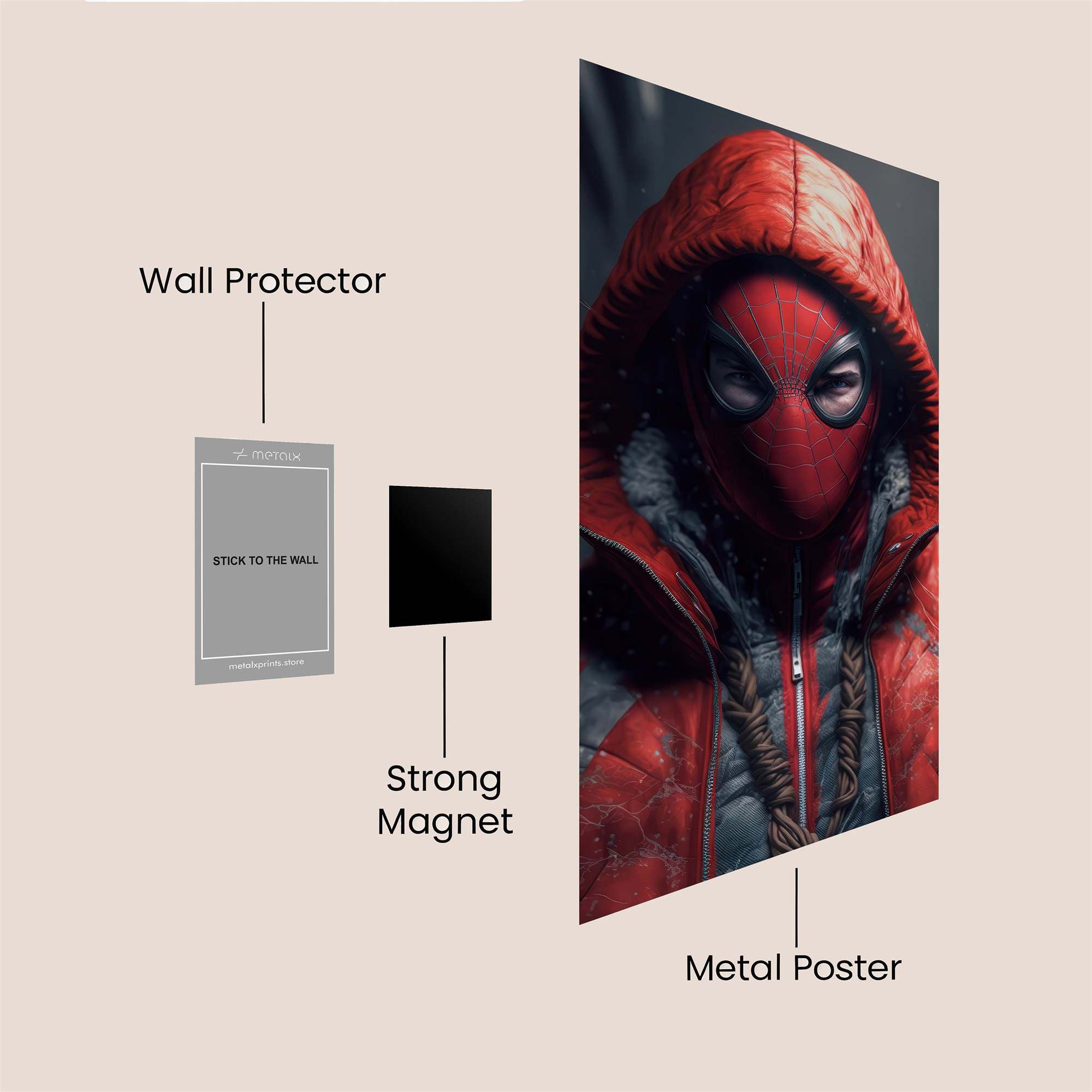 Spider-Man Frostbound Safe Wall Magnetic / M