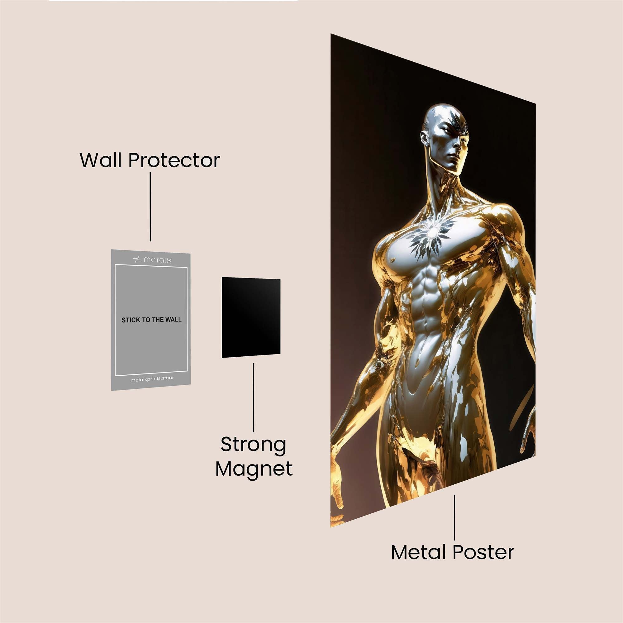 Gilded Sentinel Safe Wall Magnetic / M