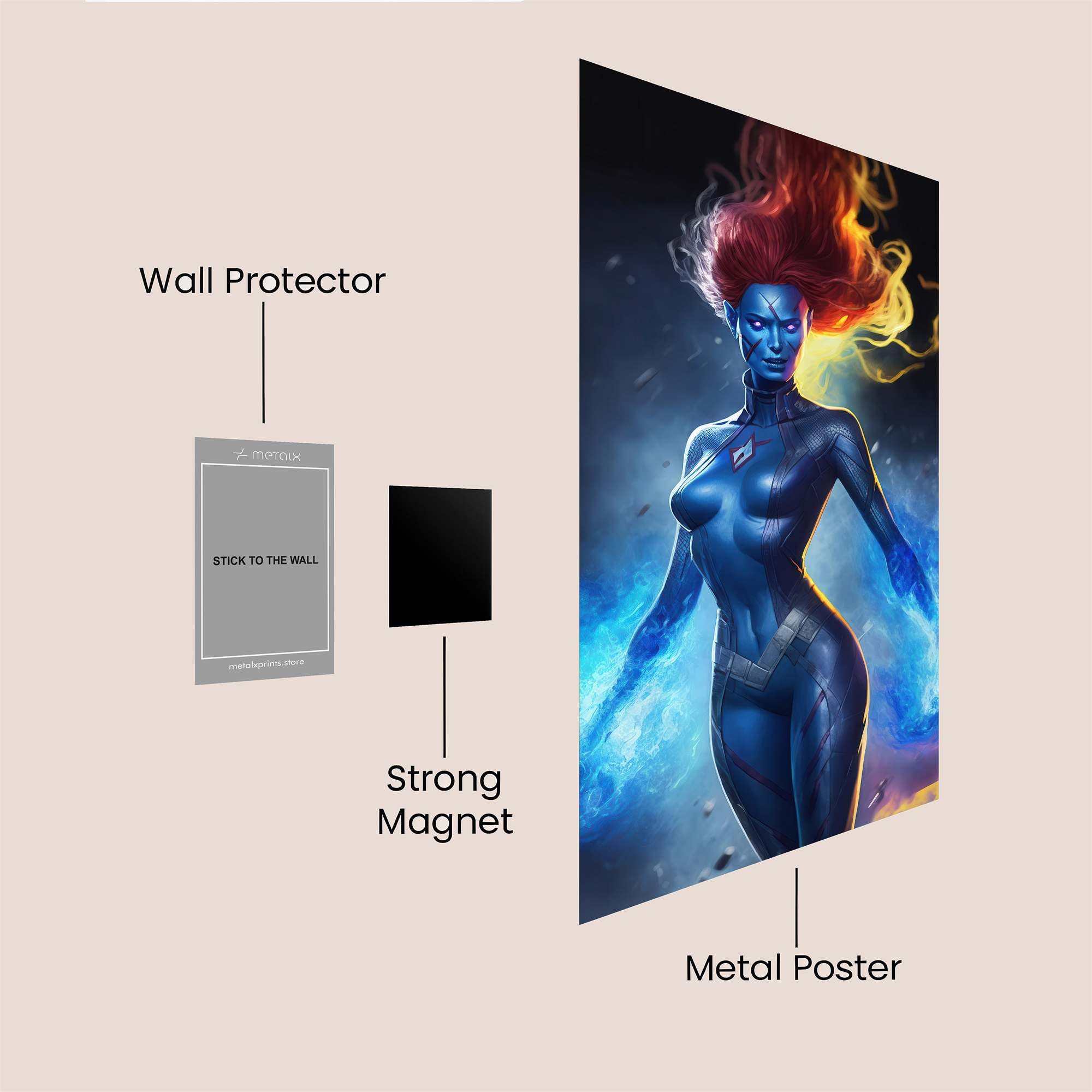 Mystique Blaze Safe Wall Magnetic / M