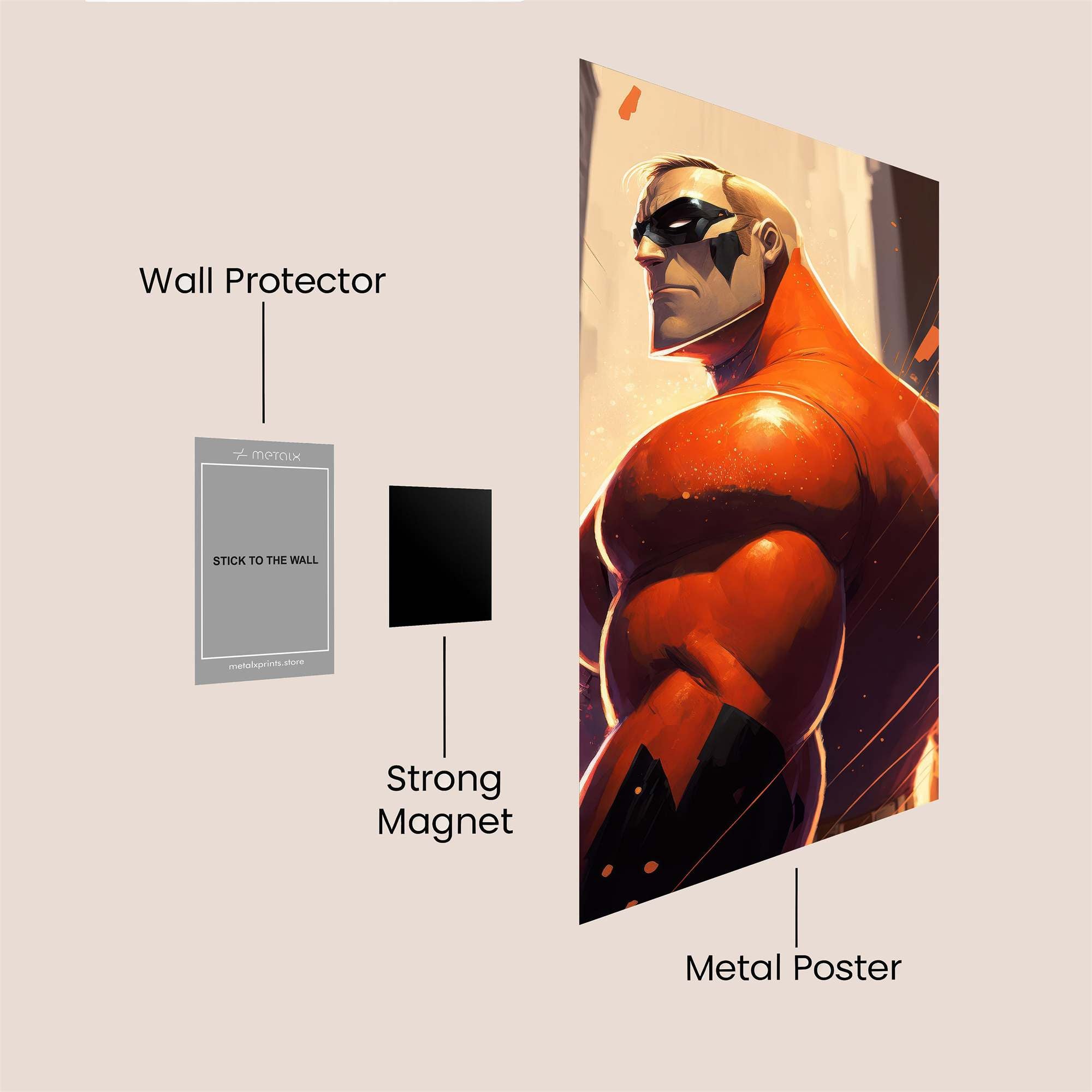 Heroic Vigilance Safe Wall Magnetic / M