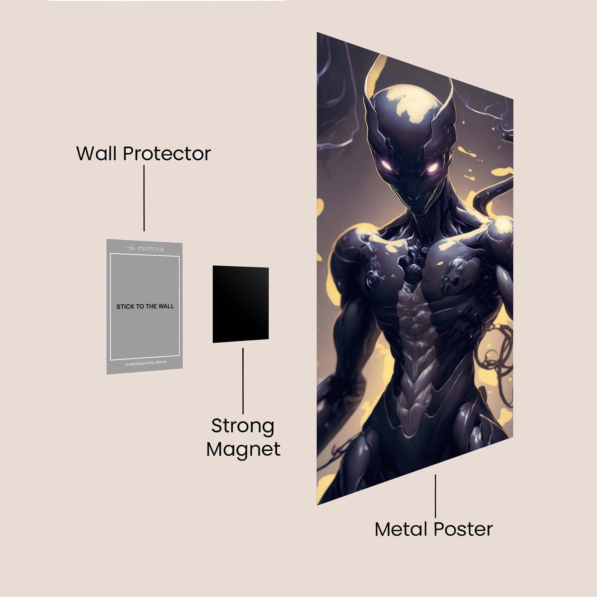 Alien Intrigue Safe Wall Magnetic / M