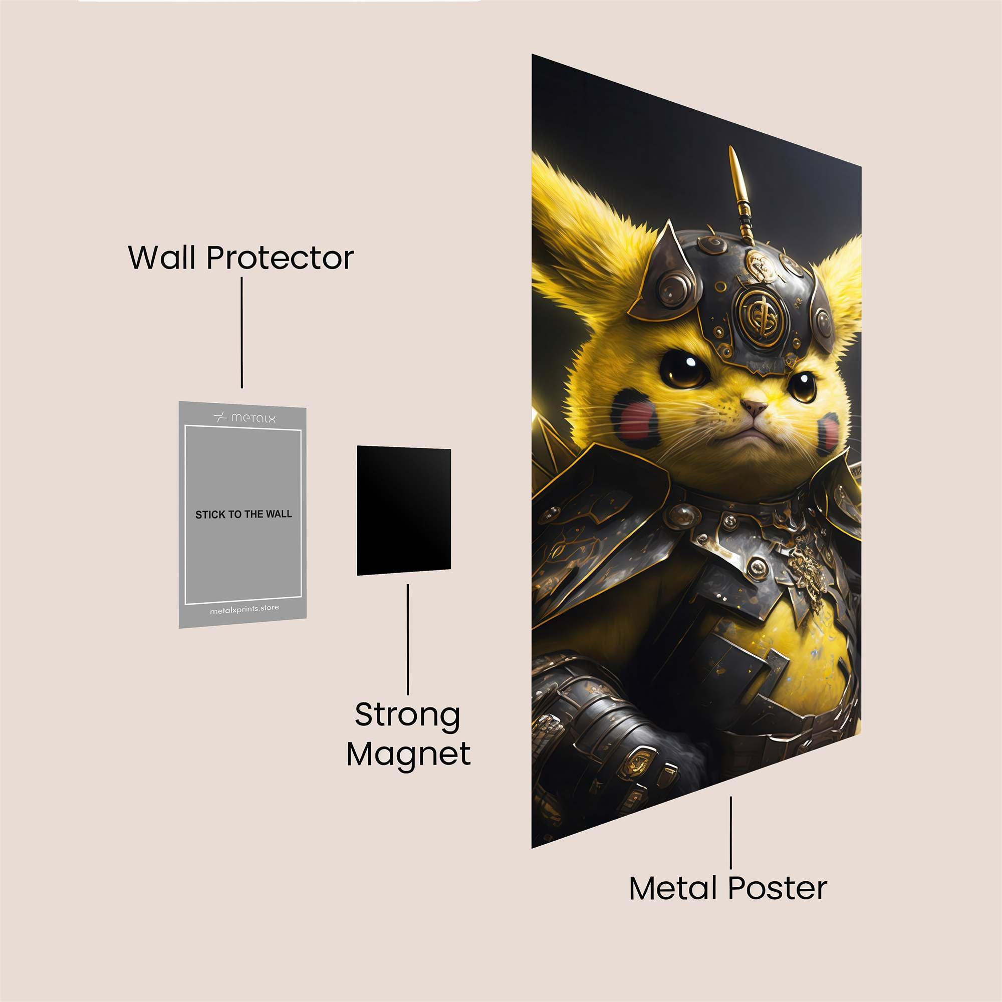 Pikachu Valor Safe Wall Magnetic / M