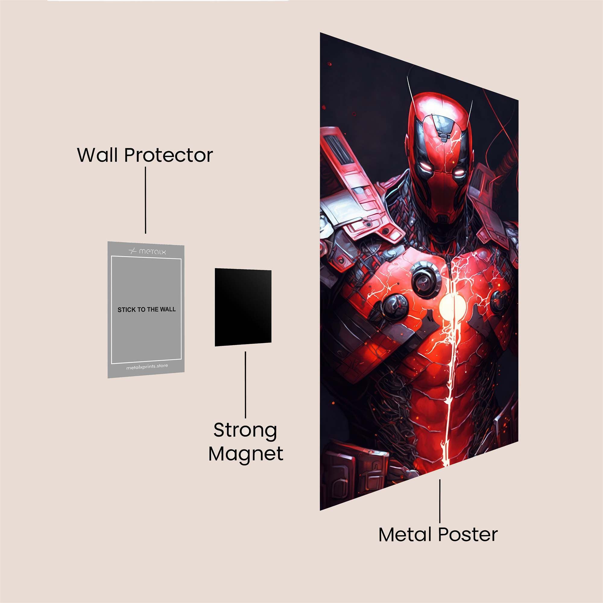 Deadpool Dynamo Safe Wall Magnetic / M