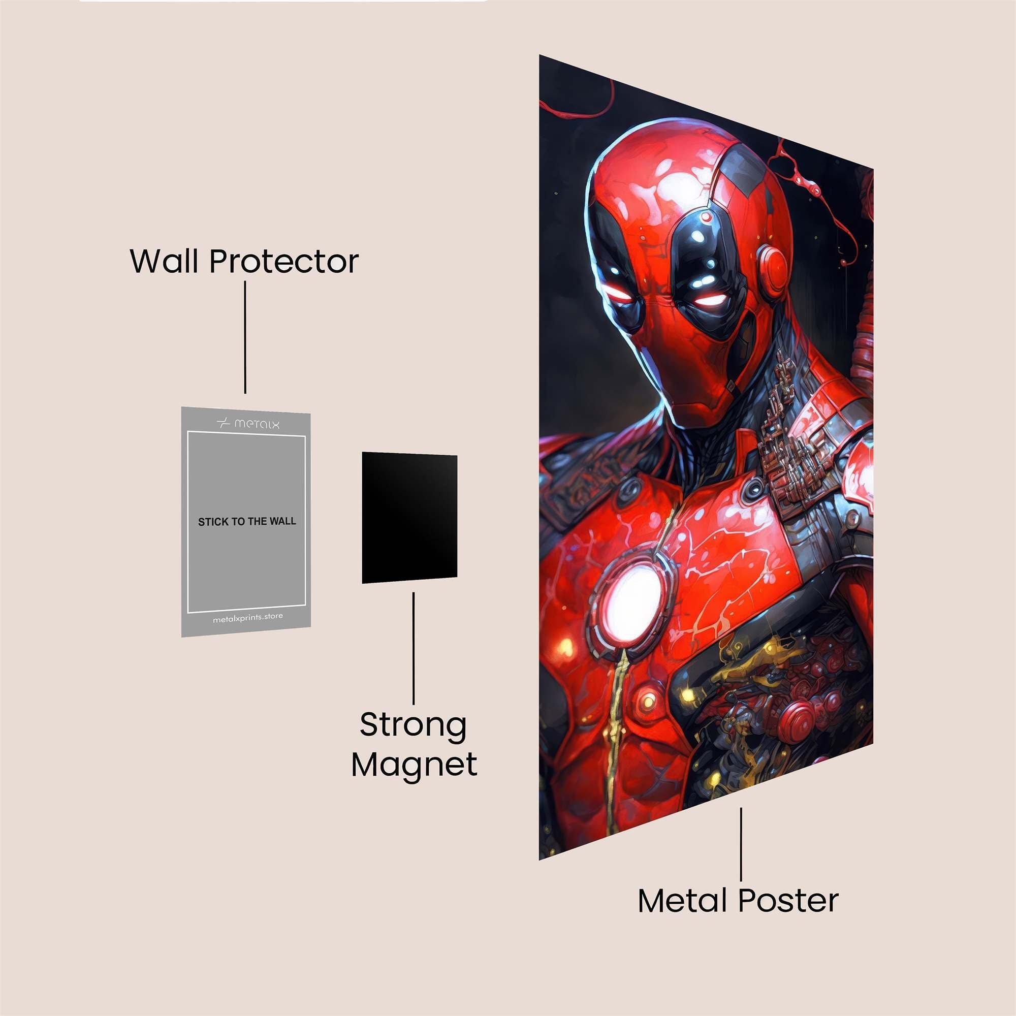Deadpool Vibrance Safe Wall Magnetic / M