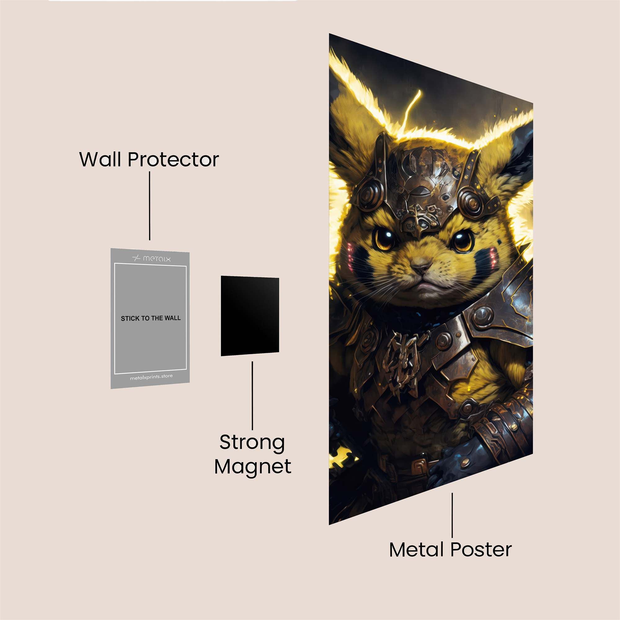 Pikachu Valor Safe Wall Magnetic / M