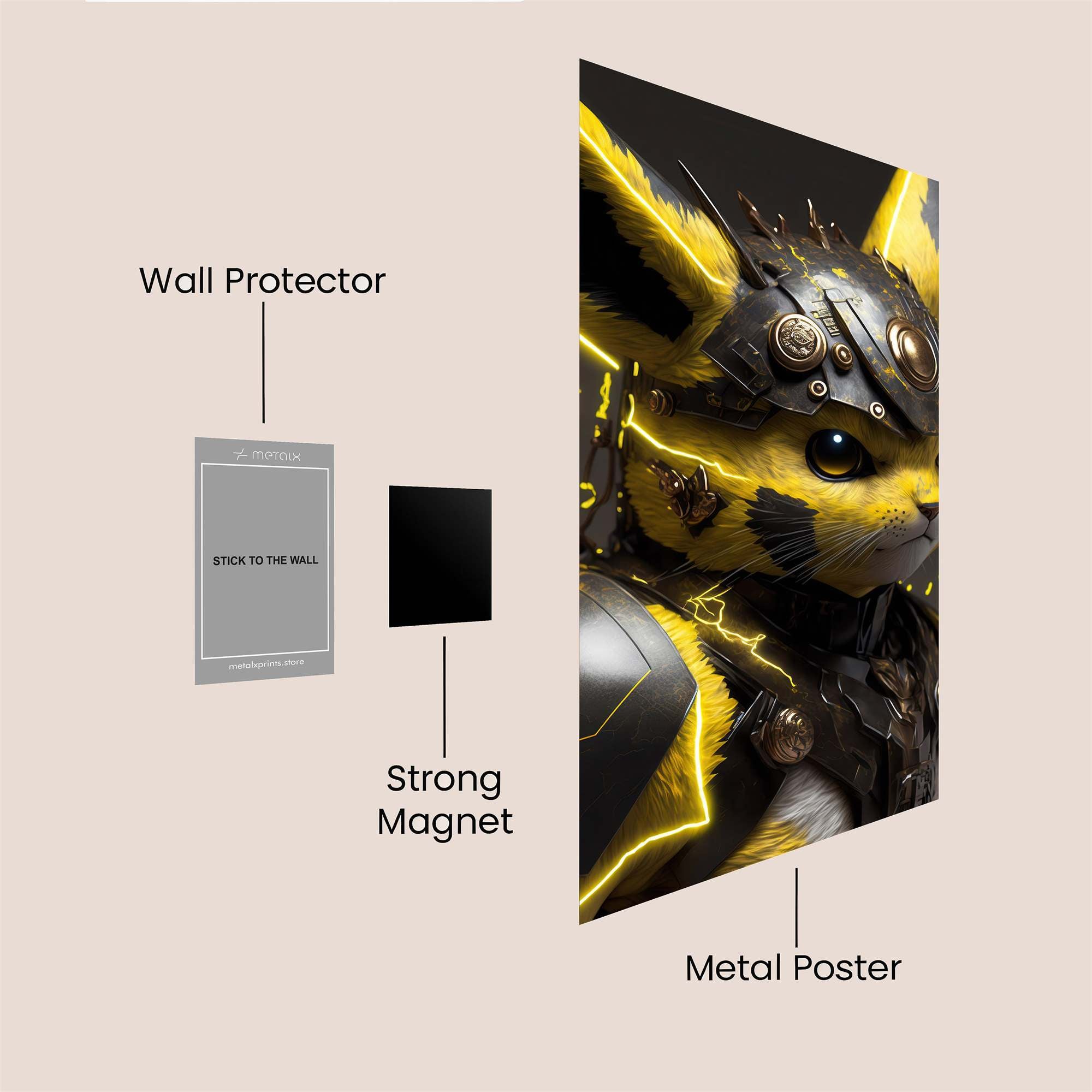 Pikachu Prowess Safe Wall Magnetic / M