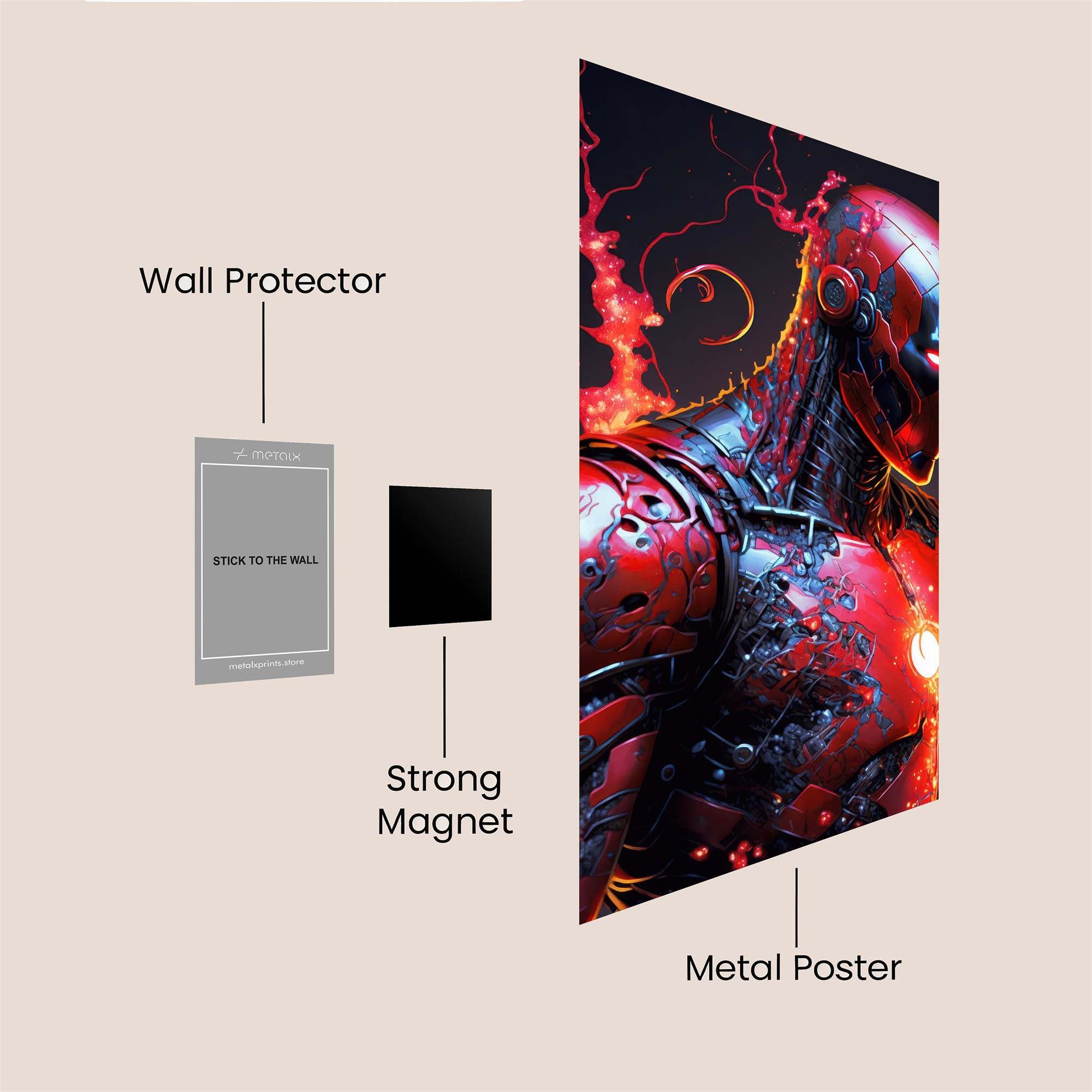 Cyber Inferno Safe Wall Magnetic / M