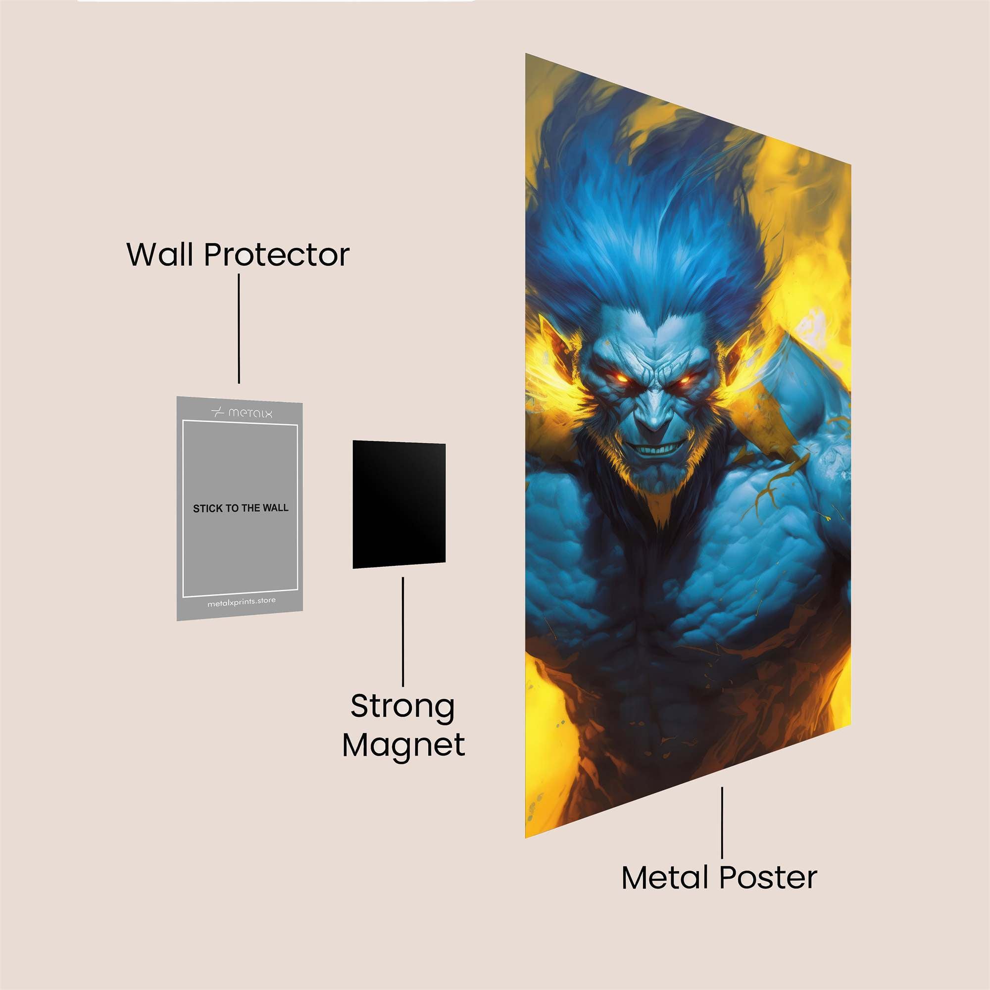 Beast Blaze Safe Wall Magnetic / M