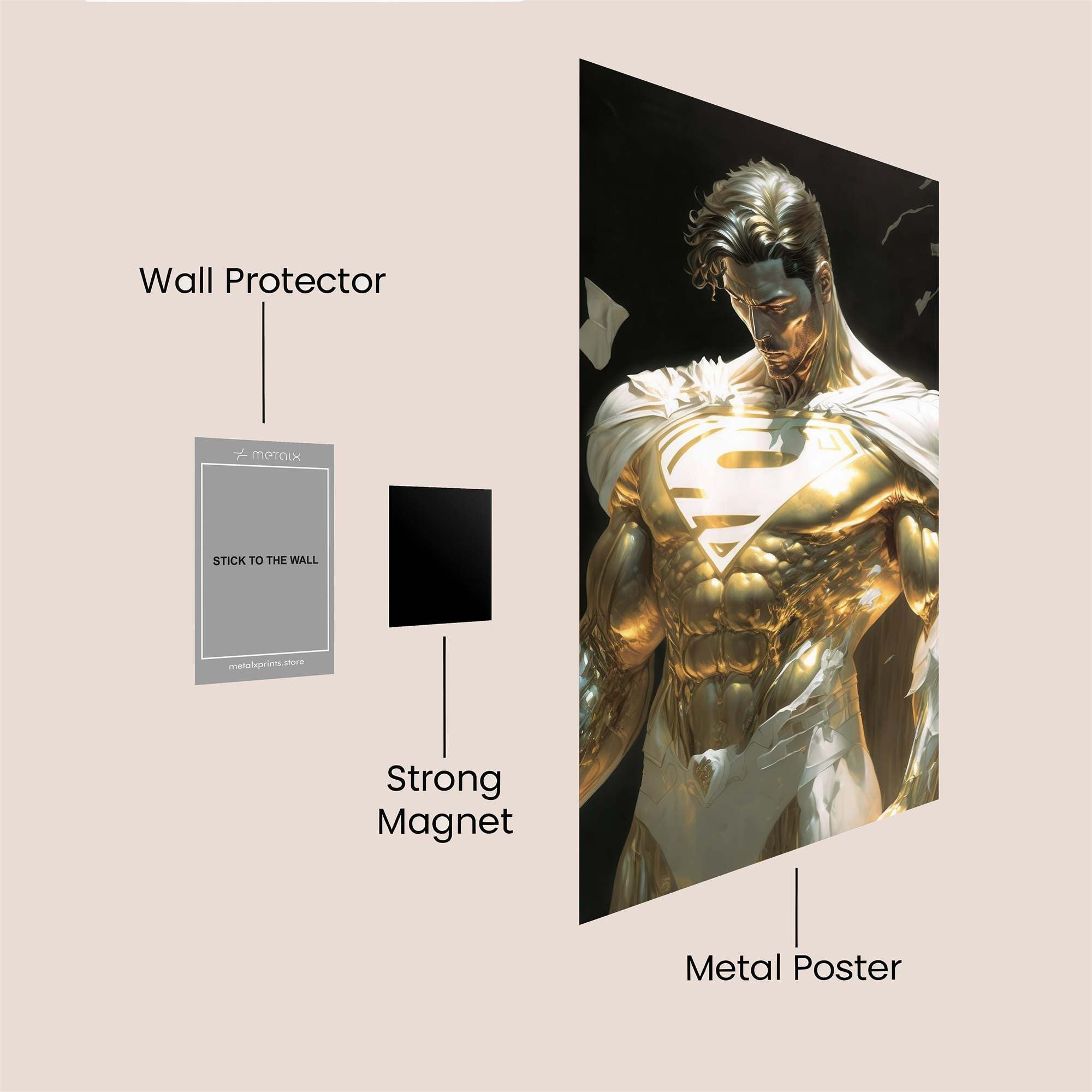 Superman Radiance Safe Wall Magnetic / M