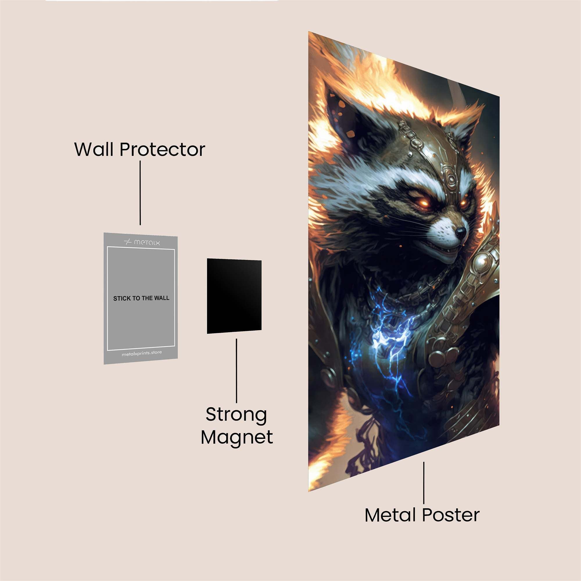 Fierce Warrior Safe Wall Magnetic / M