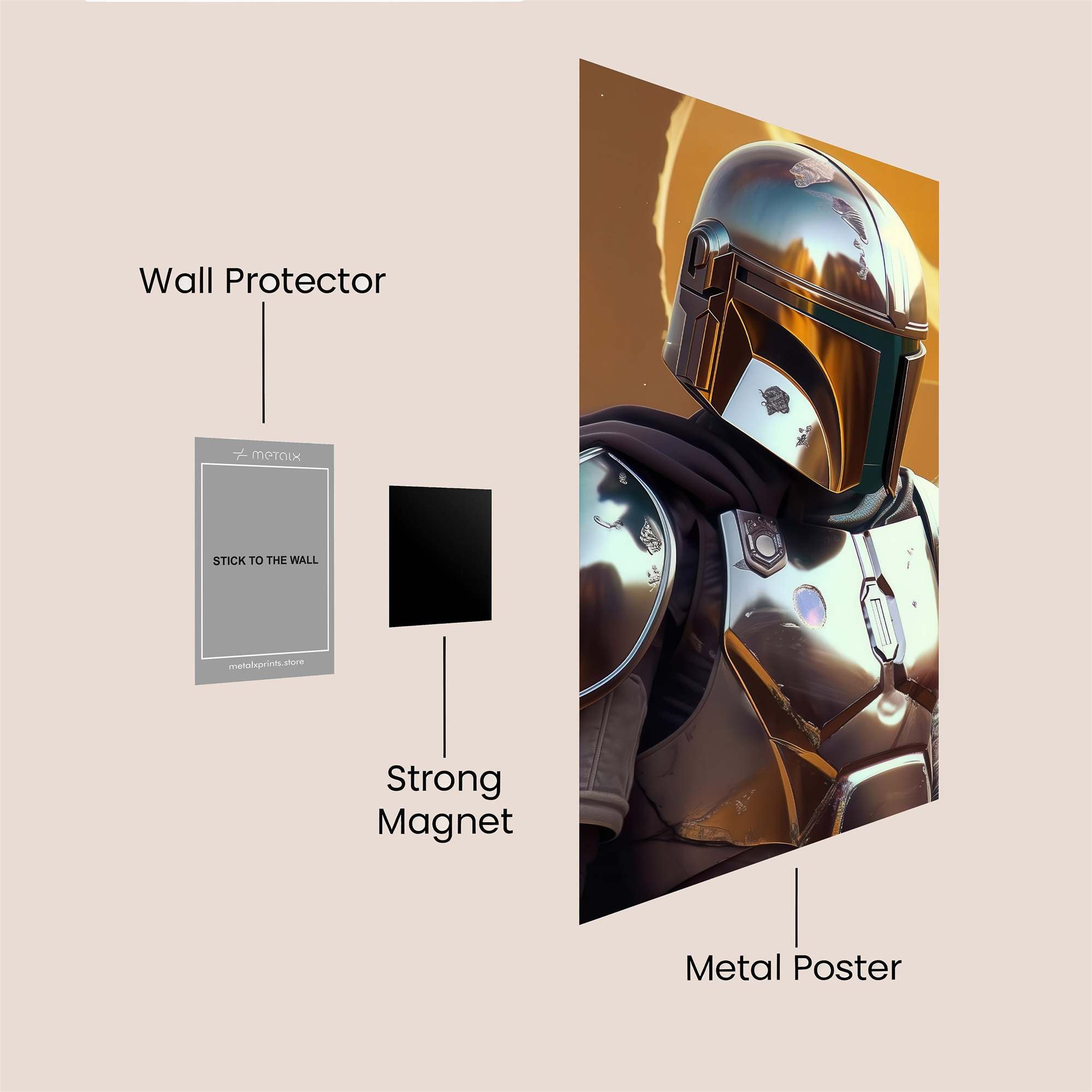 Mandalorian Majesty Safe Wall Magnetic / M