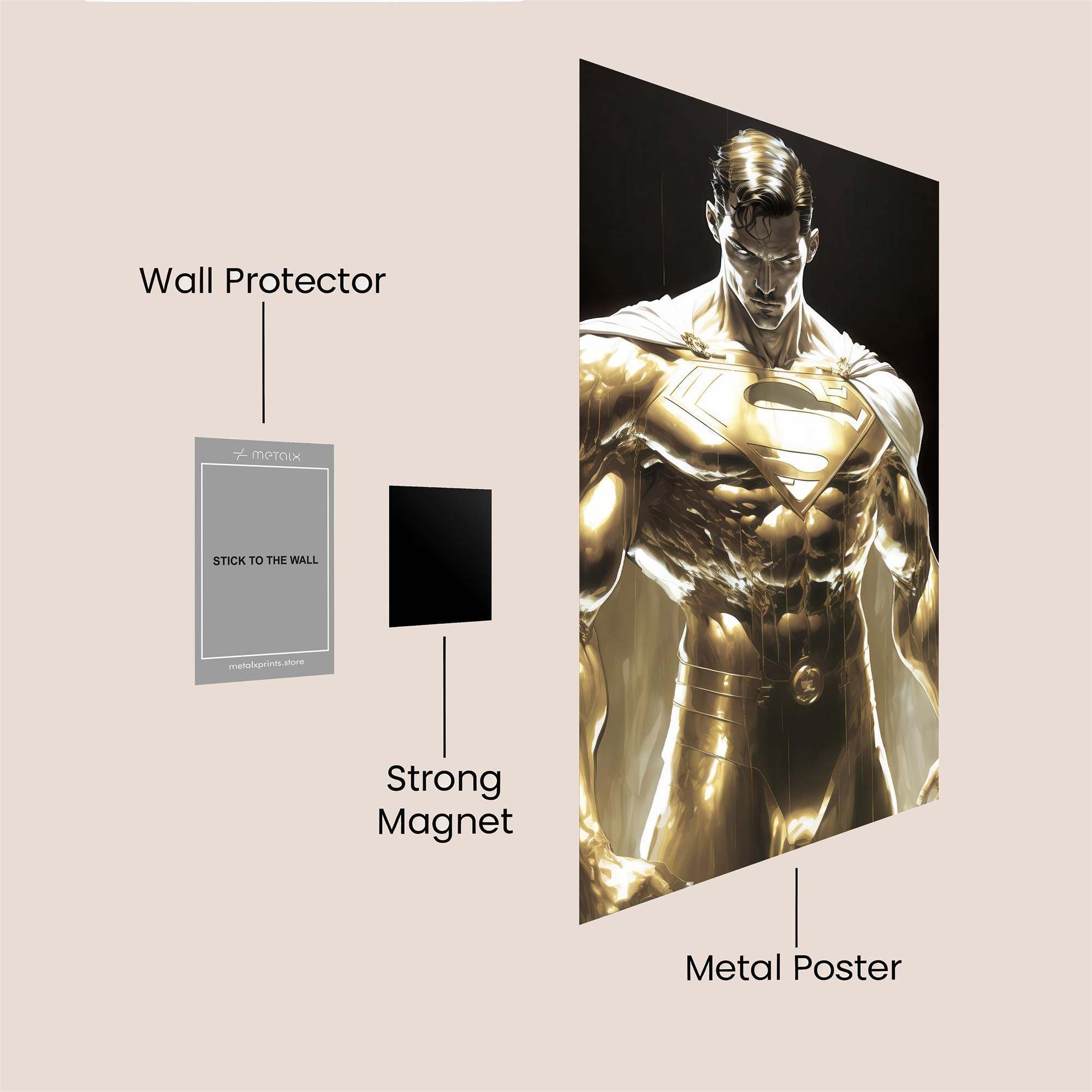 Superman Radiance Safe Wall Magnetic / M