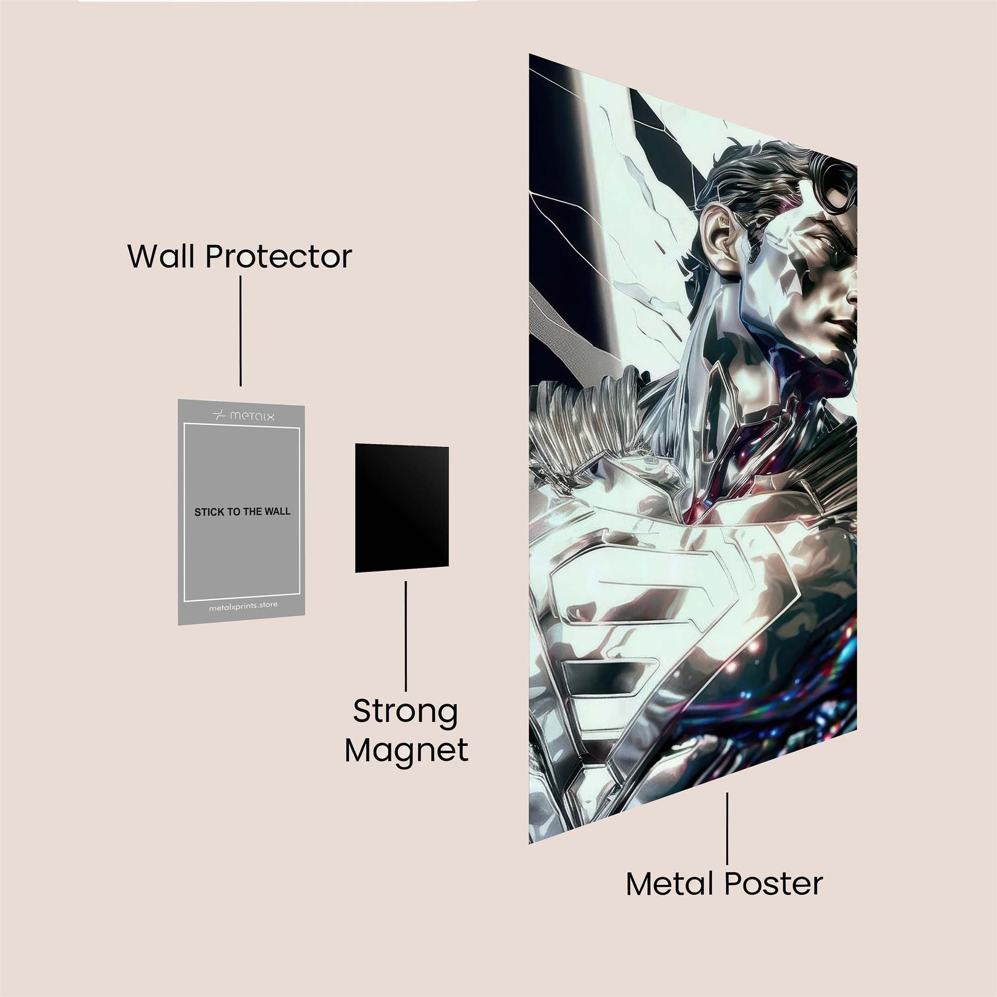 Superman Luminescence Safe Wall Magnetic / M