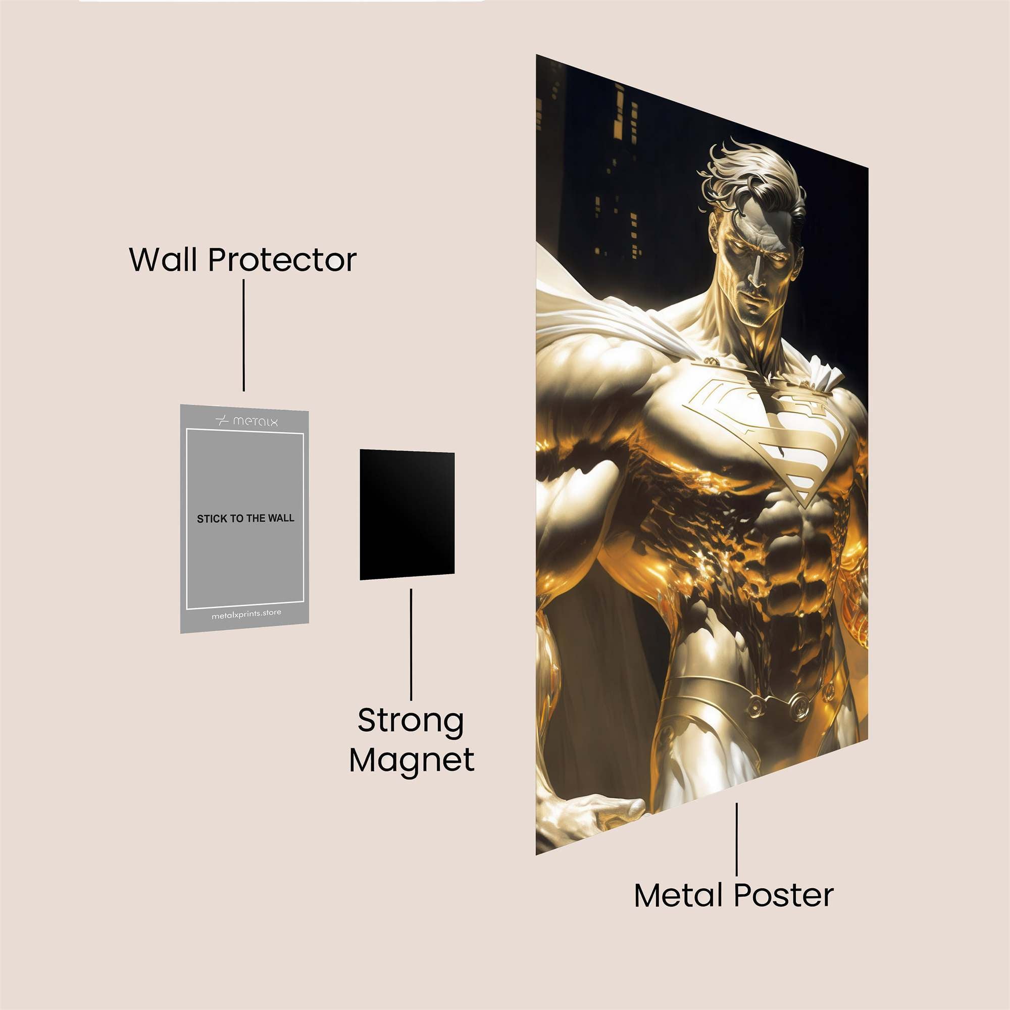 Superman Radiance Safe Wall Magnetic / M
