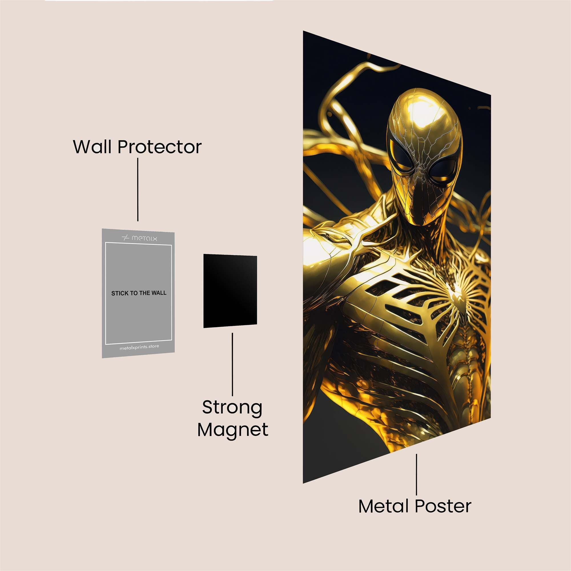 Golden Ascendance Safe Wall Magnetic / M
