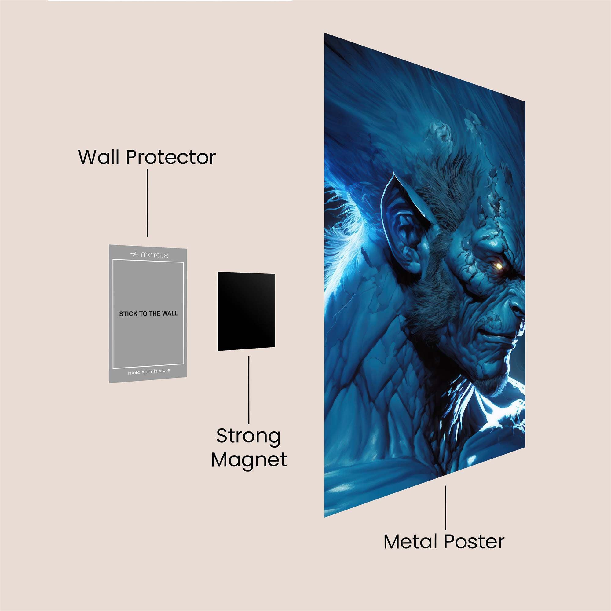 Unknown Intensity Safe Wall Magnetic / M