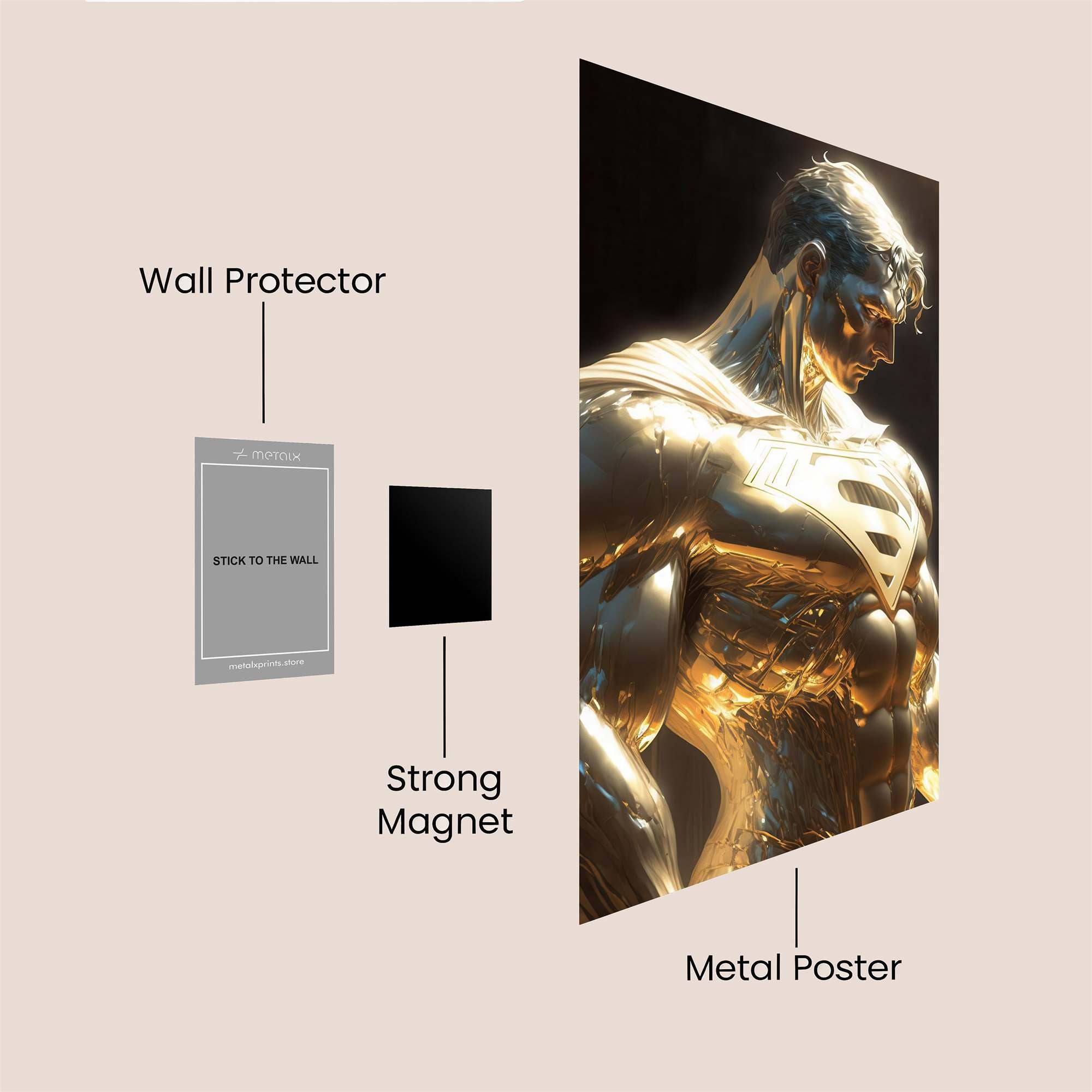 Superman Luminosity Safe Wall Magnetic / M